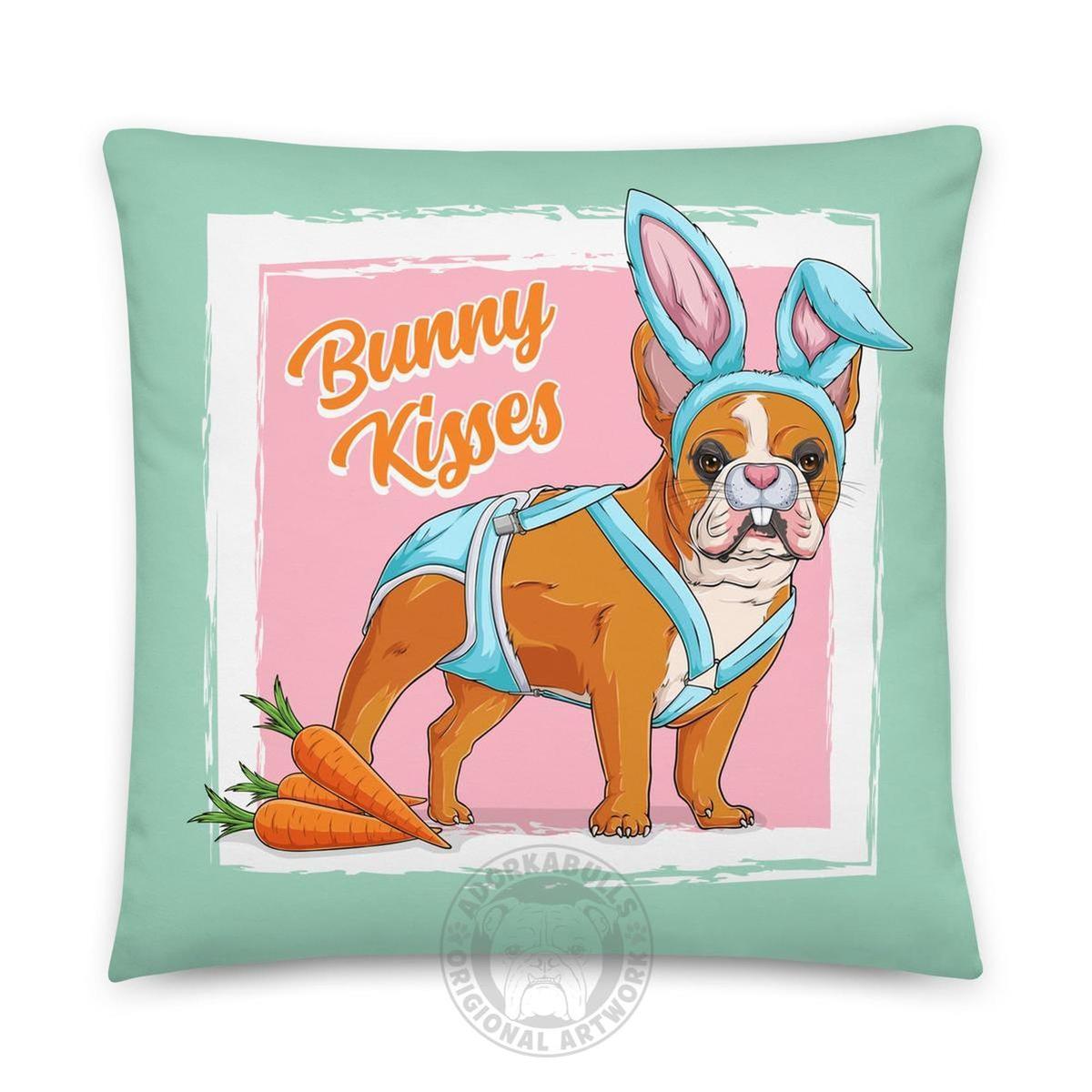 Bunny Kisses Throw Pillow