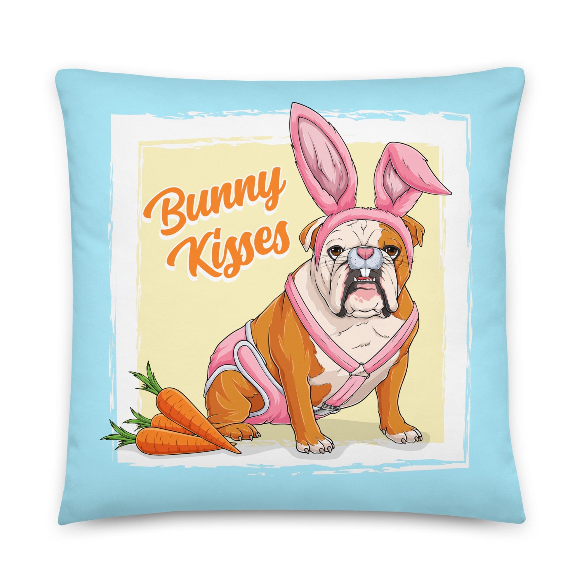Bunny Kisses Throw Pillow