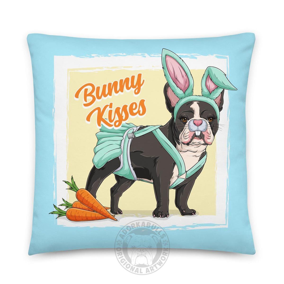 Bunny Kisses Throw Pillow