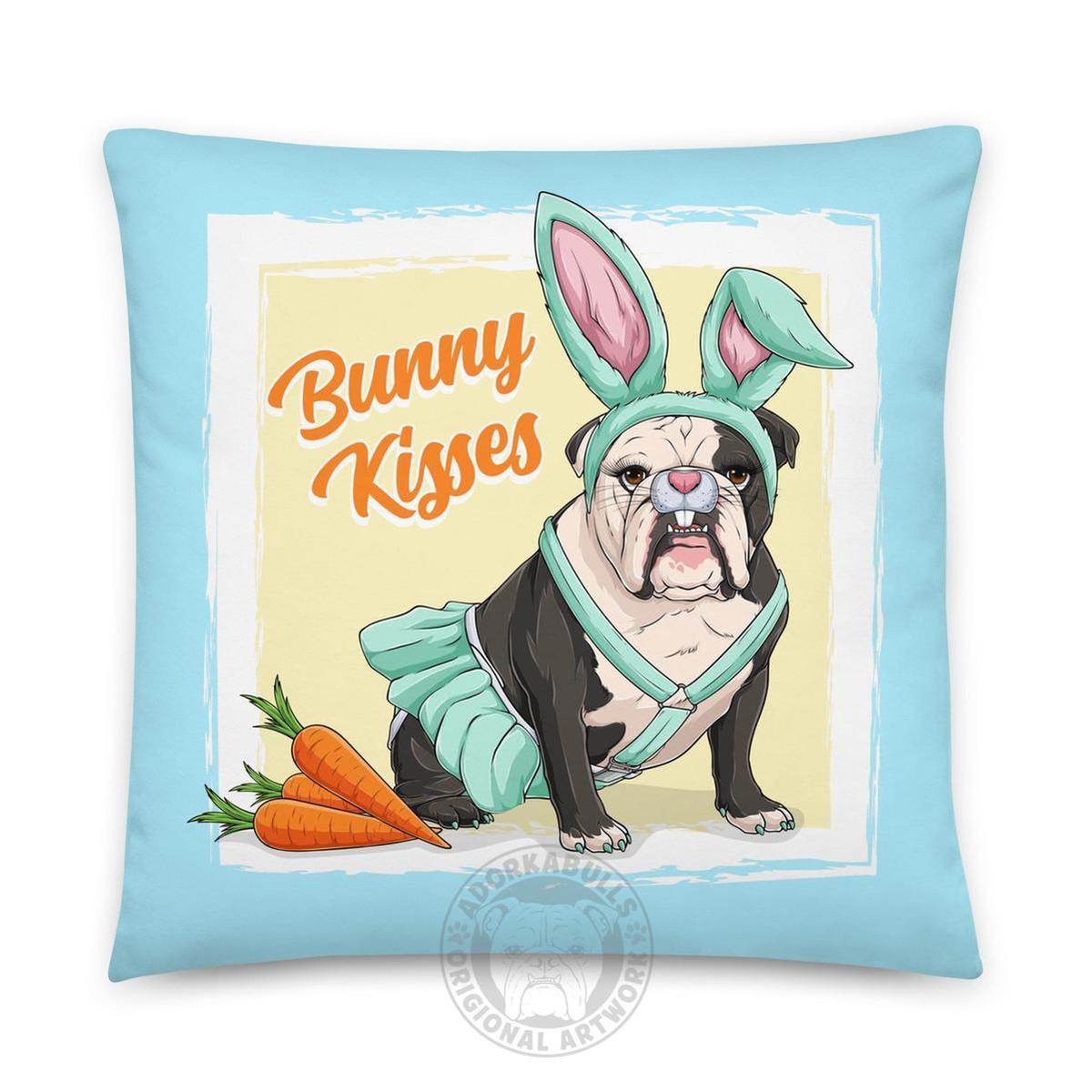 Bunny Kisses Throw Pillow