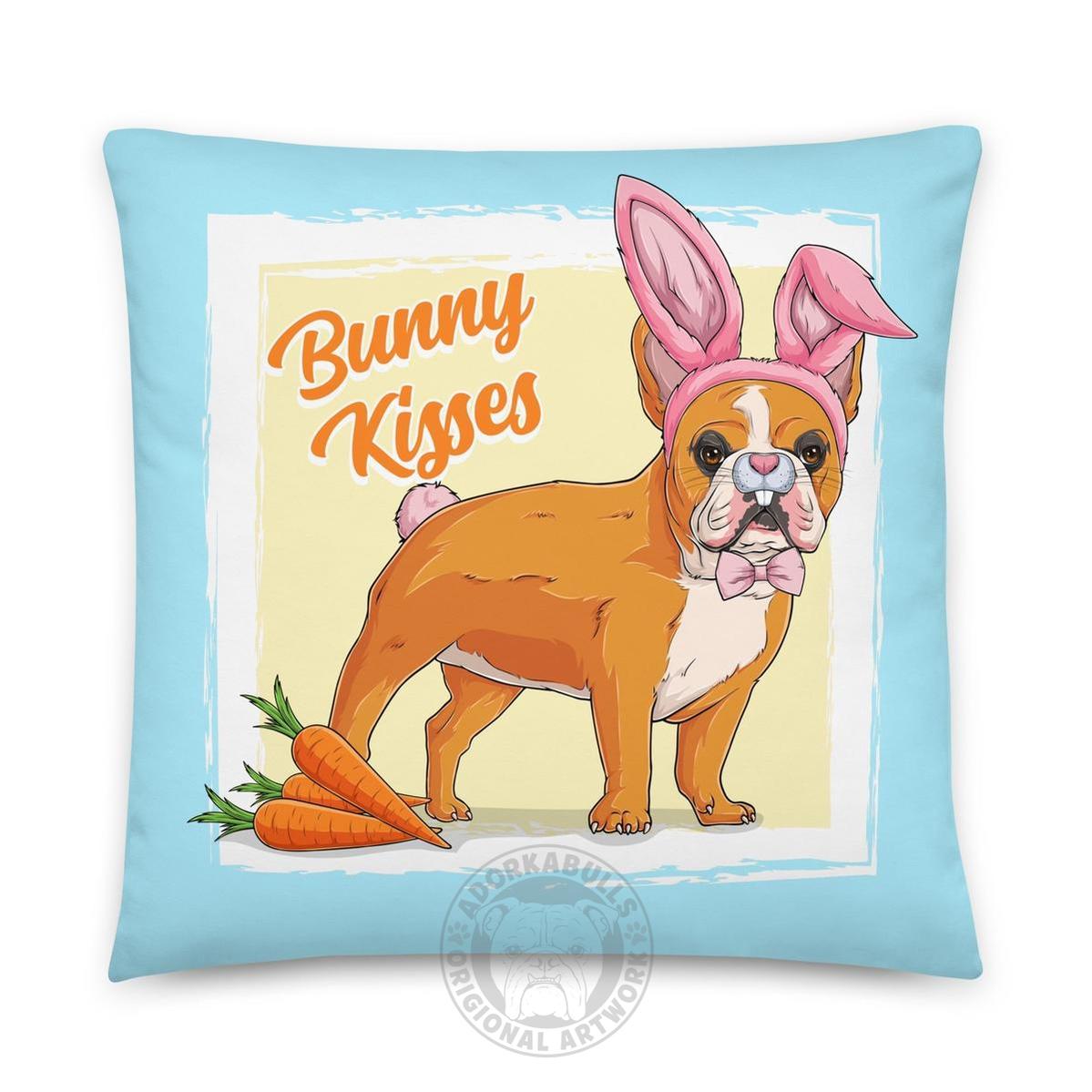 Bunny Kisses Throw Pillow
