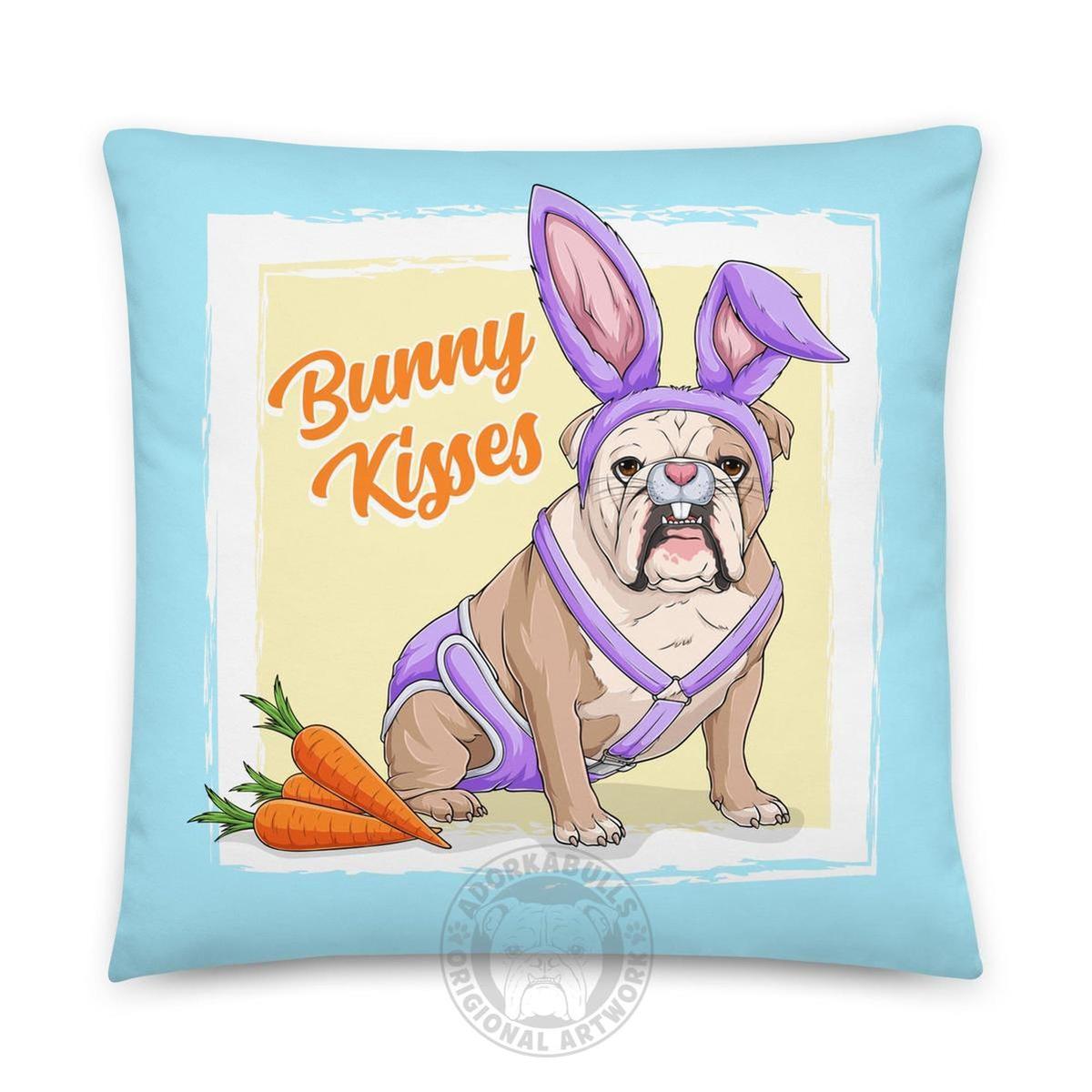 Bunny Kisses throw Pillow