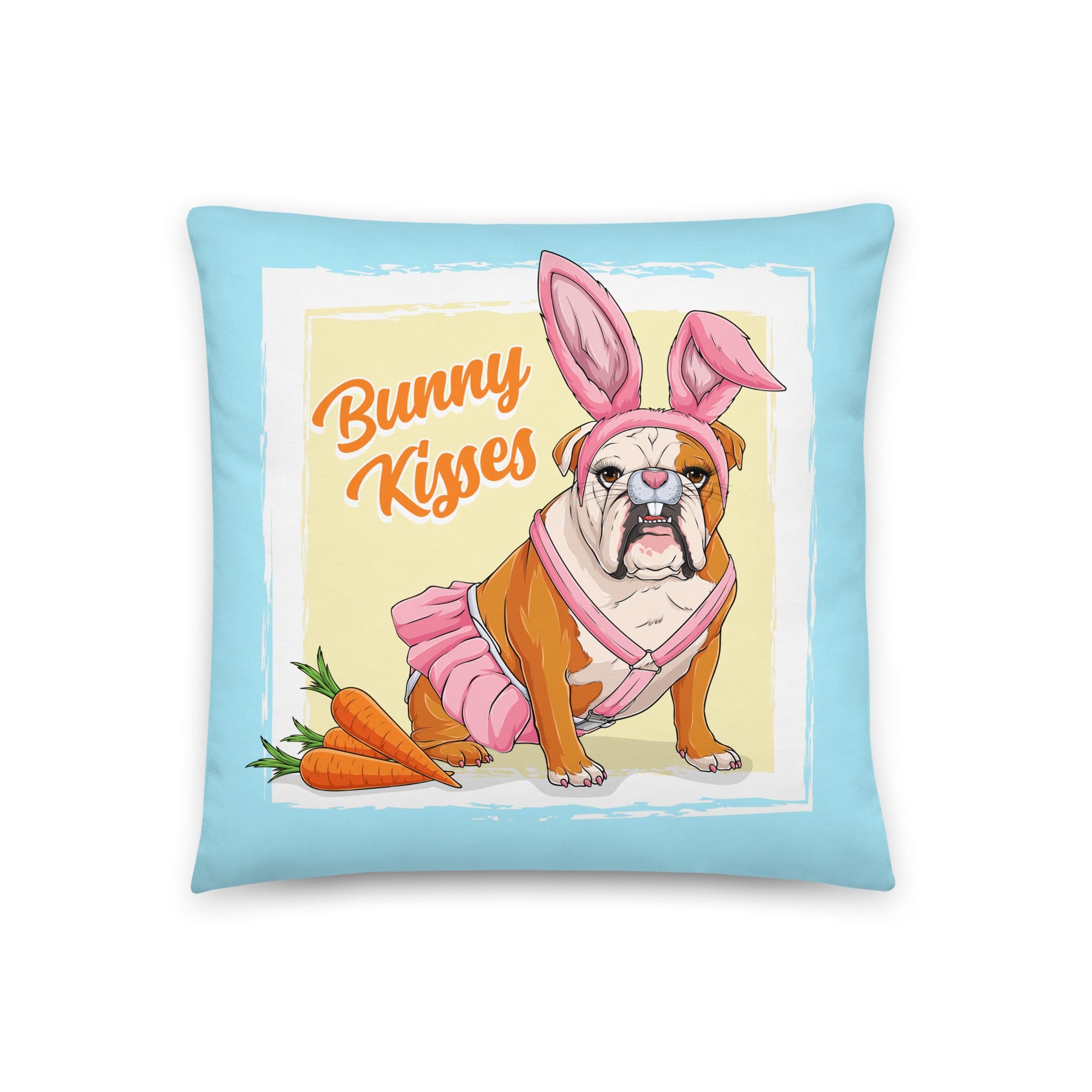 Bunny Kisses Throw Pillow