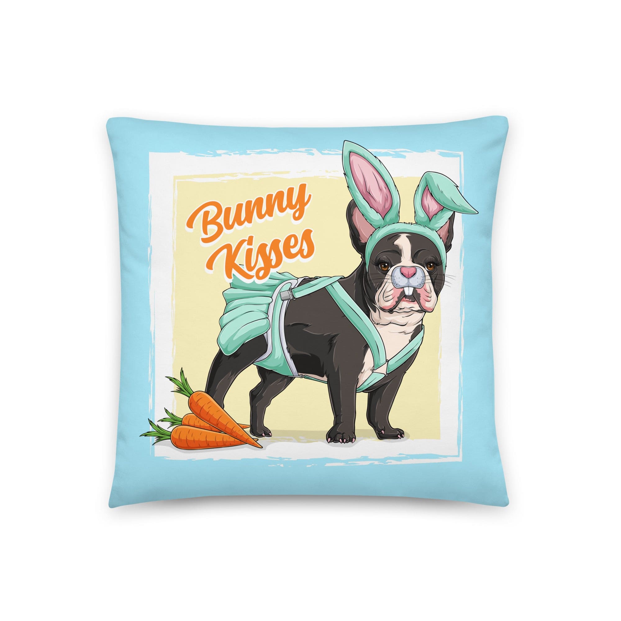 Bunny Kisses Throw Pillow