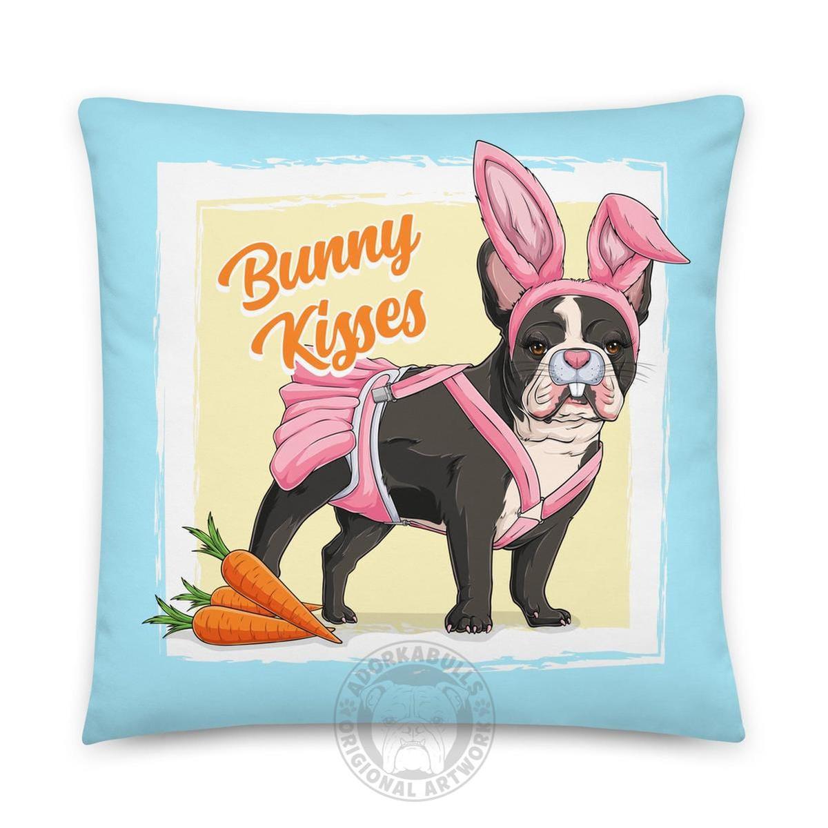 Bunny Kisses Throw Pillow