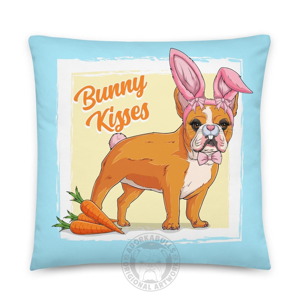 Bunny Kisses Throw Pillow