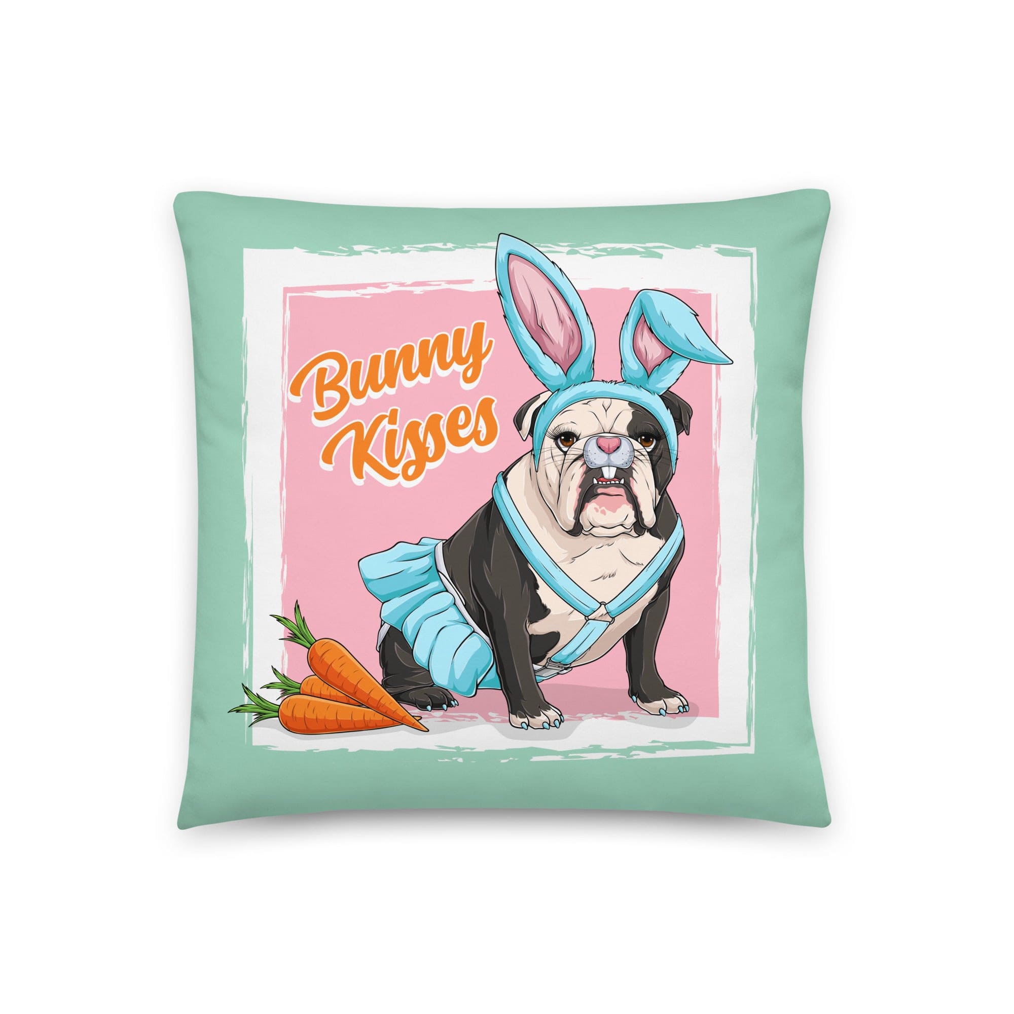 Bunny Kisses Throw Pillow