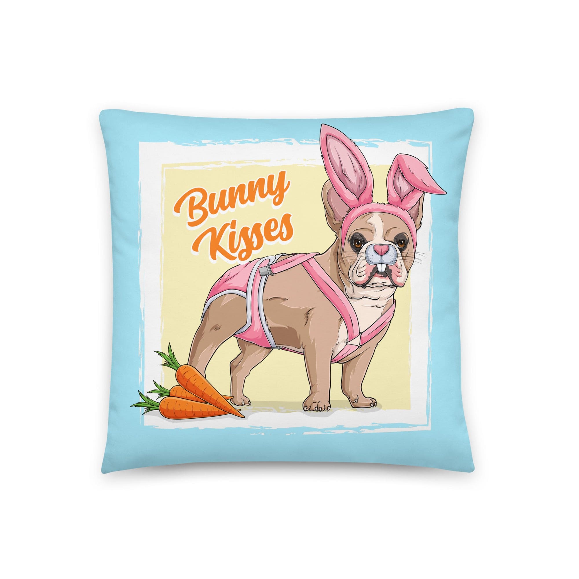 Bunny Kisses Throw Pillow