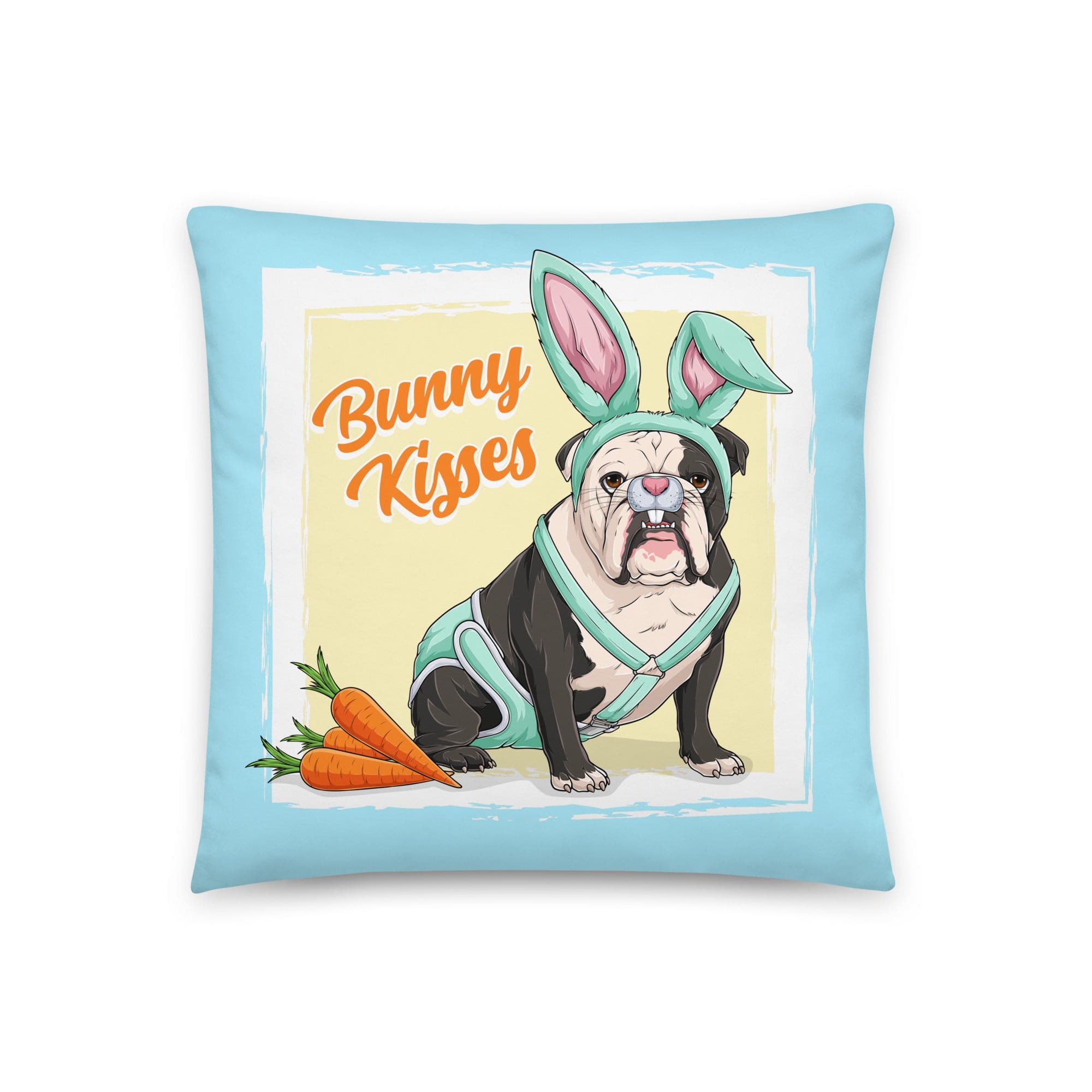 Bunny Kisses Throw Pillow