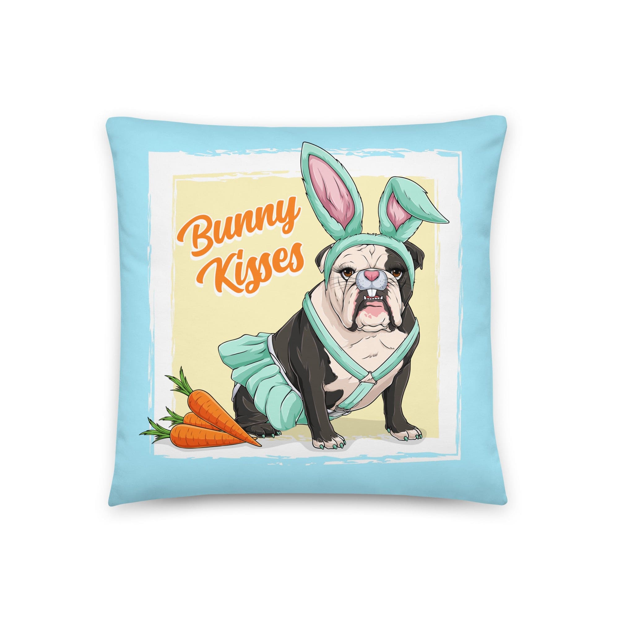 Bunny Kisses Throw Pillow