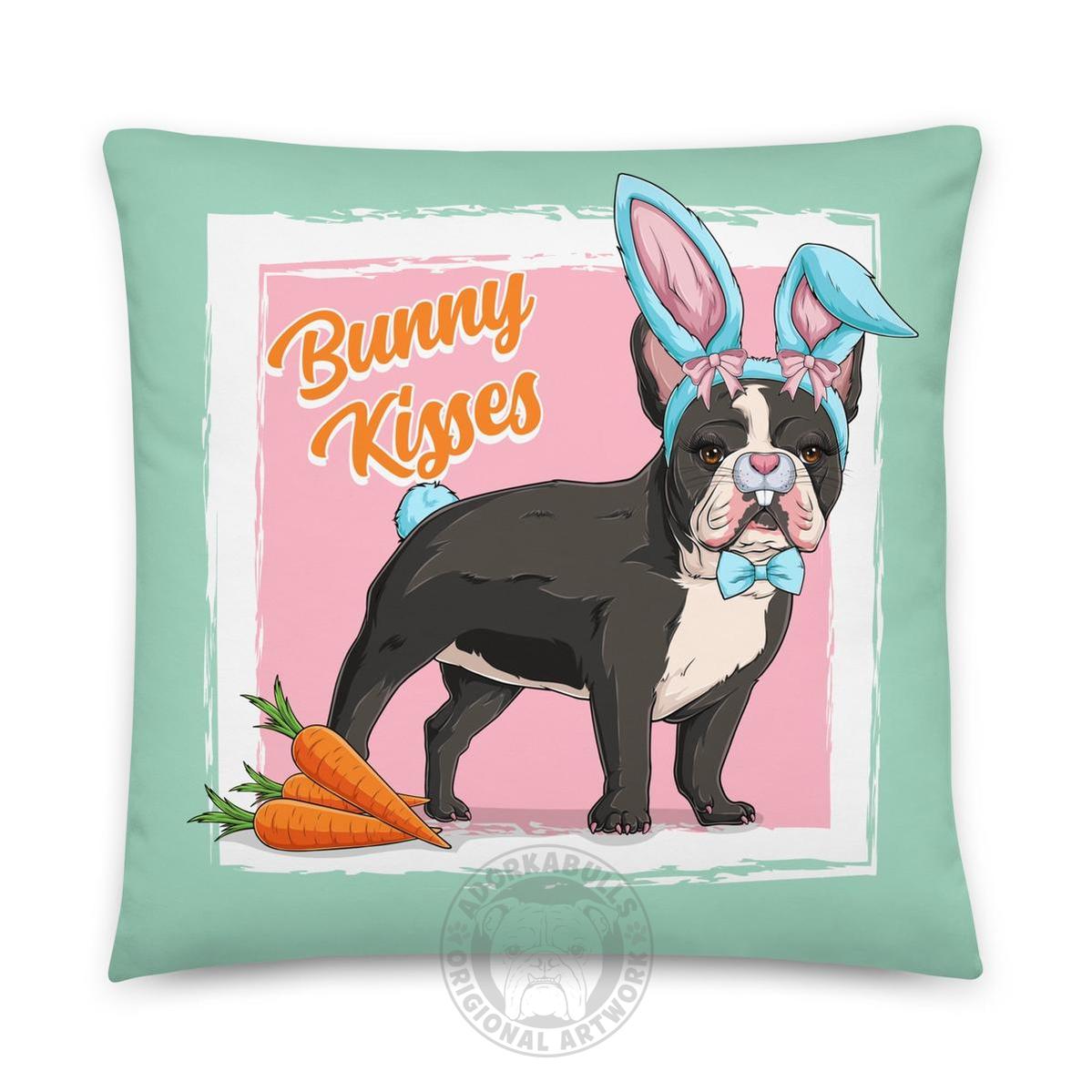 Bunny Kisses Throw Pillow