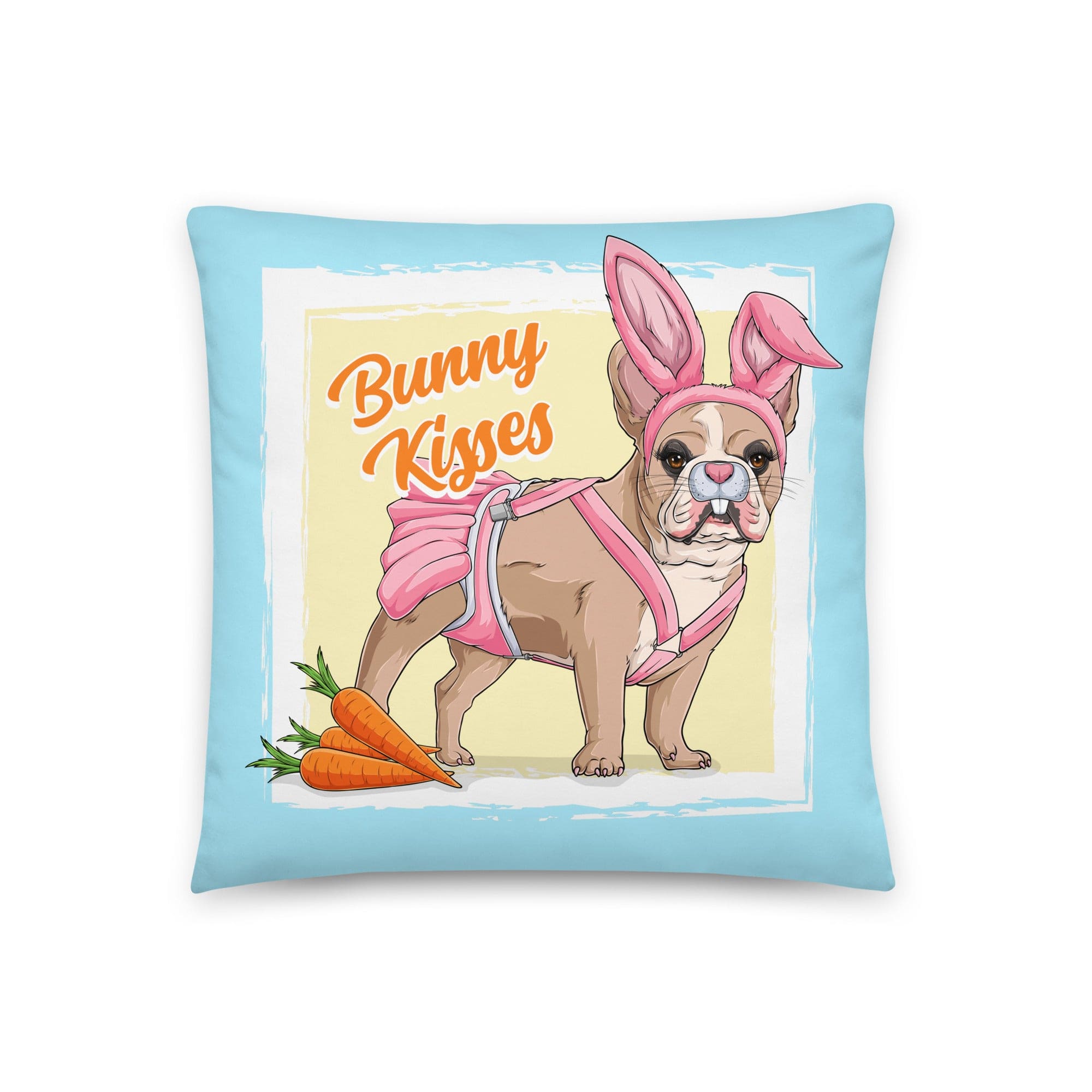 Bunny Kisses Throw Pillow