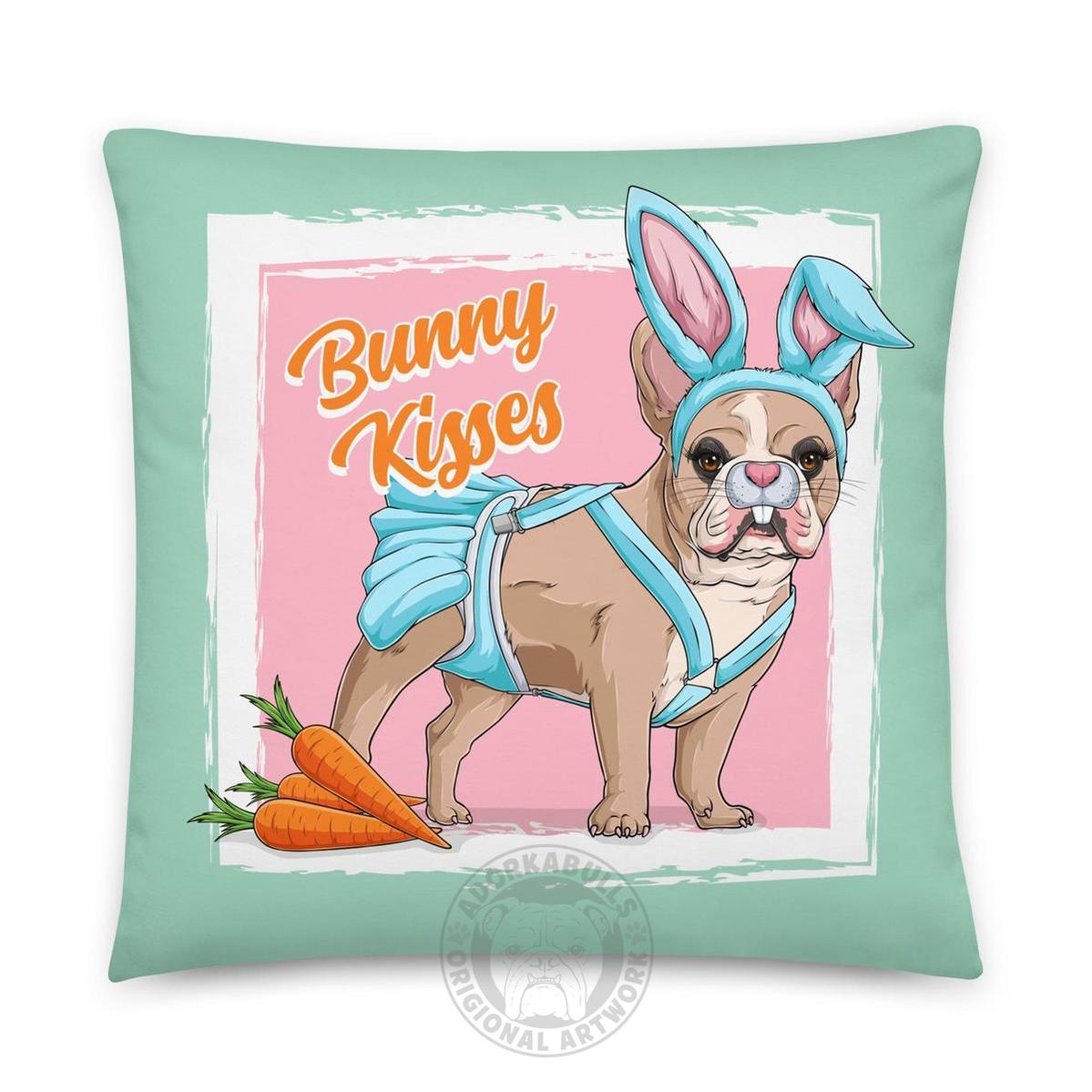 Bunny Kisses Throw Pillow
