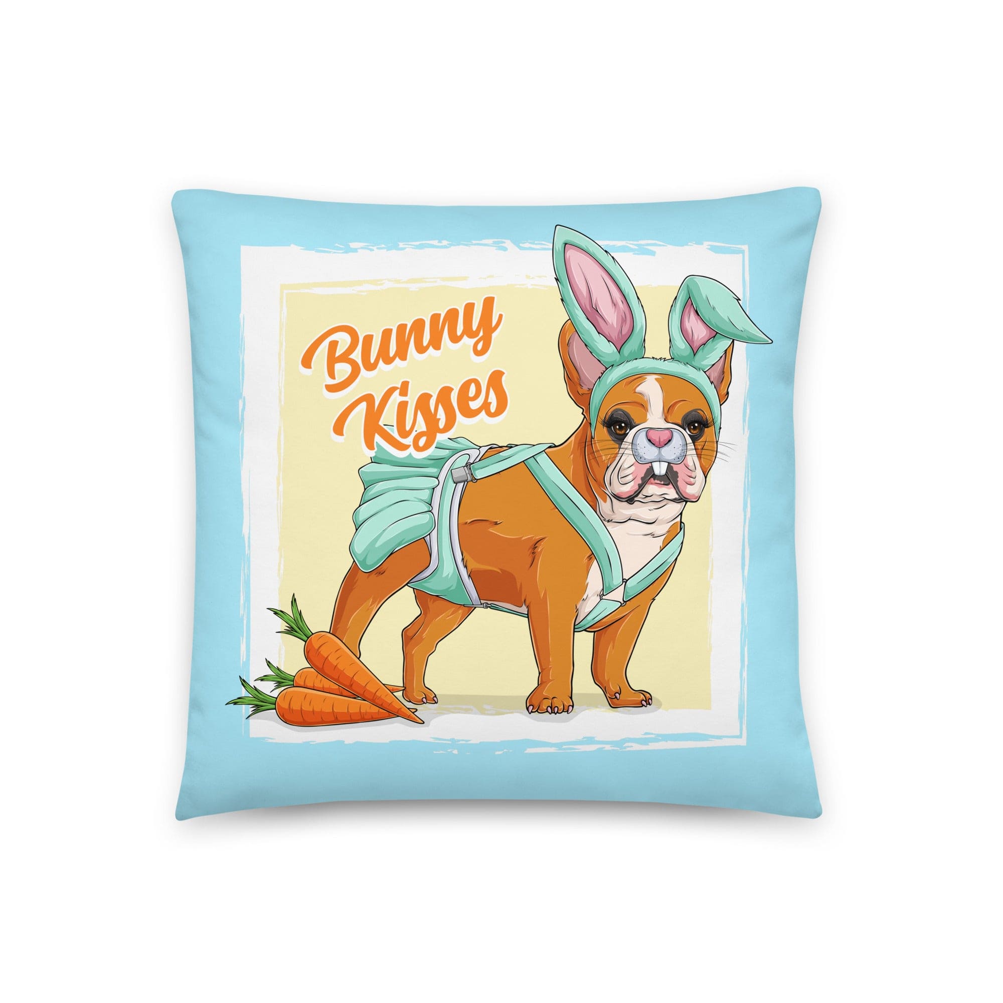 Bunny Kisses Throw Pillow