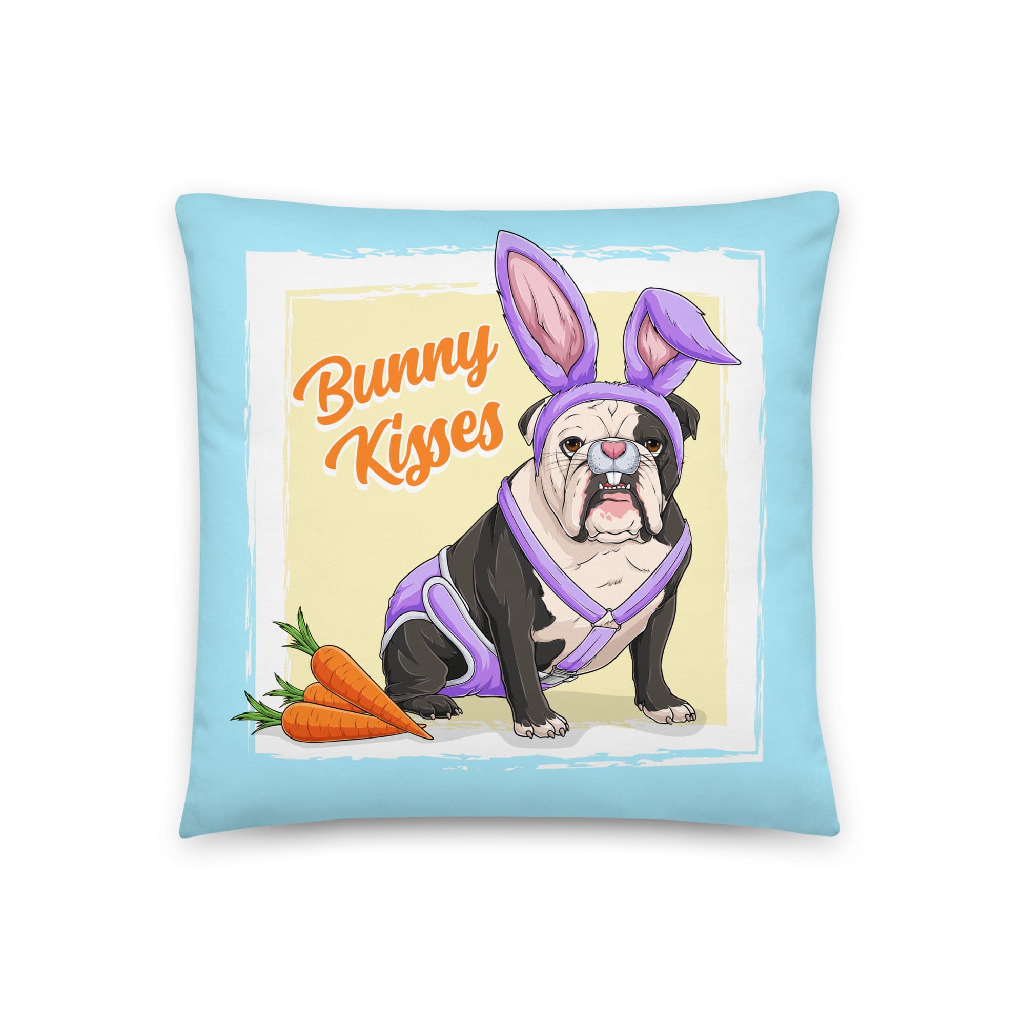 Bunny Kisses Throw Pillow