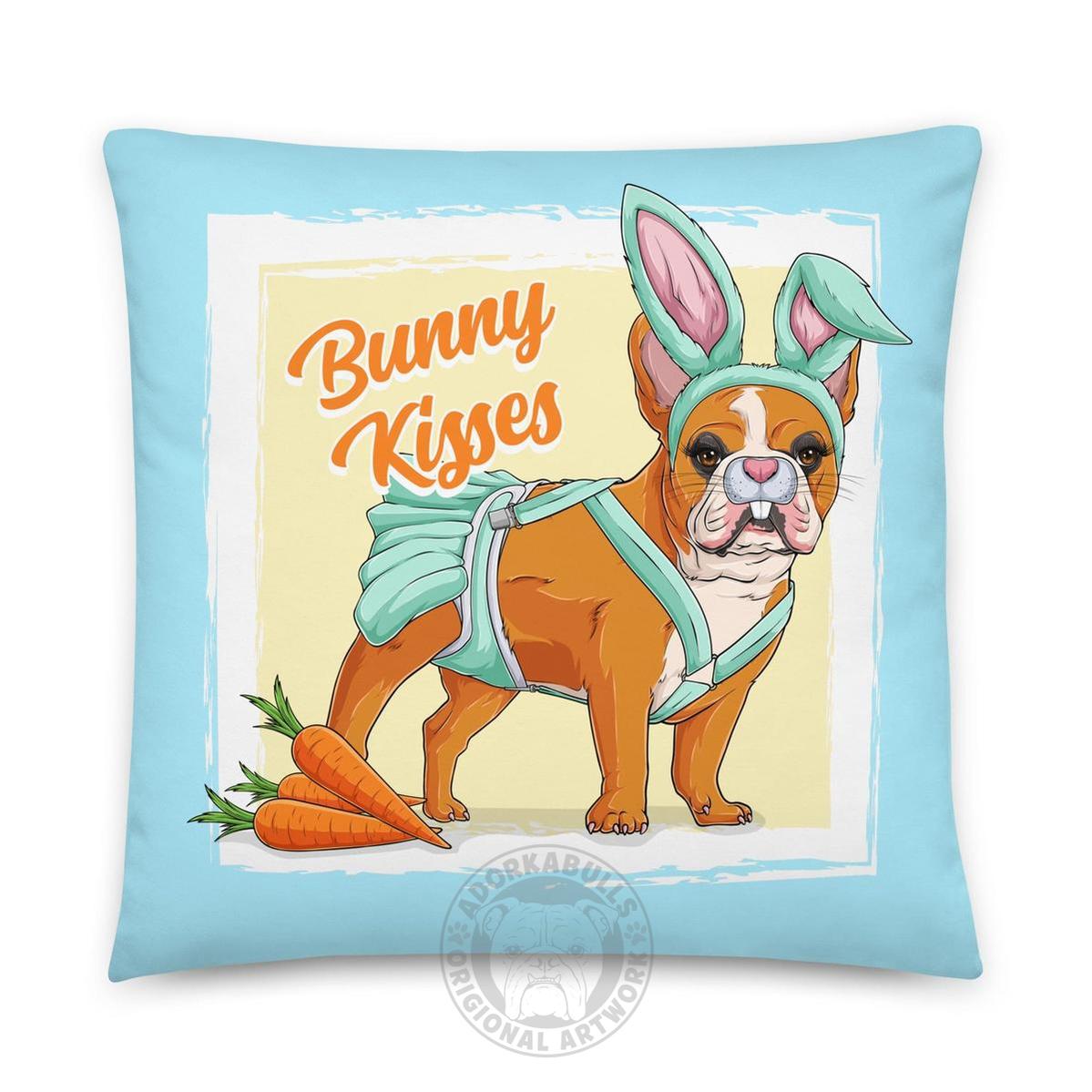 Bunny Kisses Throw Pillow