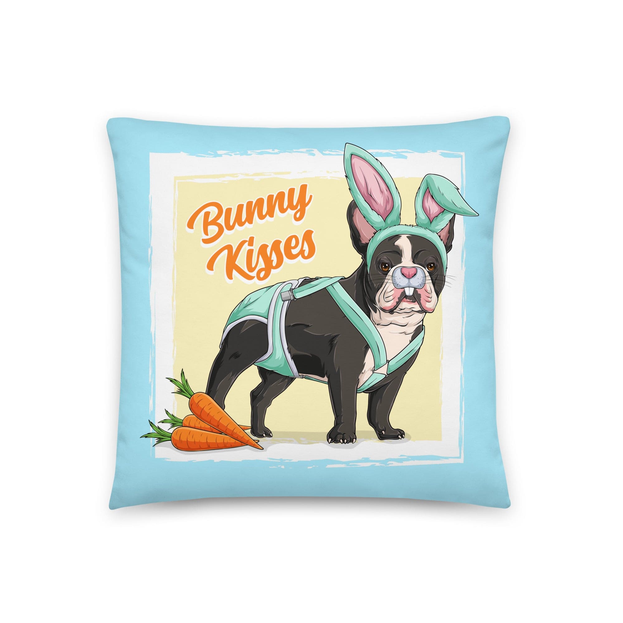 Bunny Kisses Throw Pillow