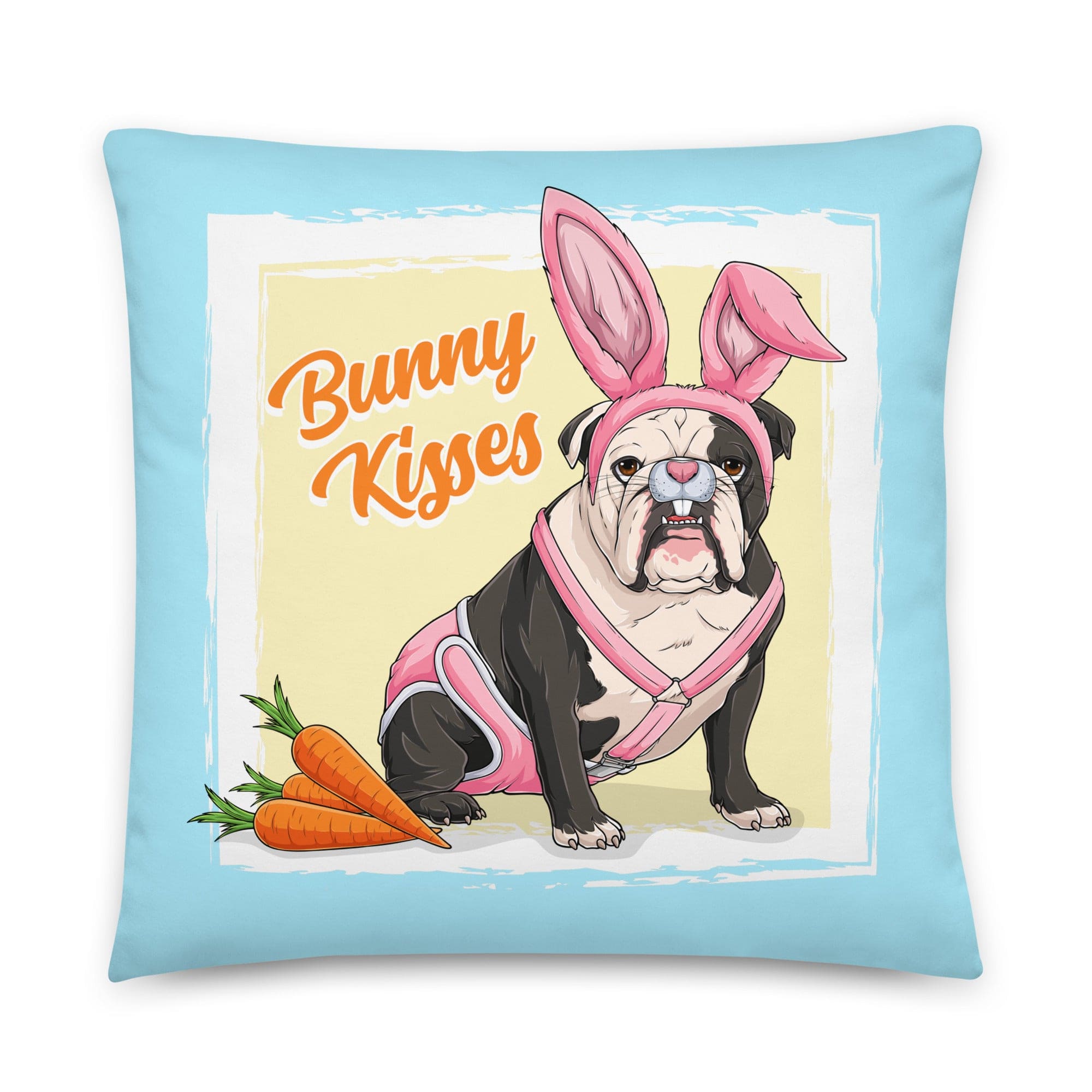 Bunny Kisses Throw Pillow