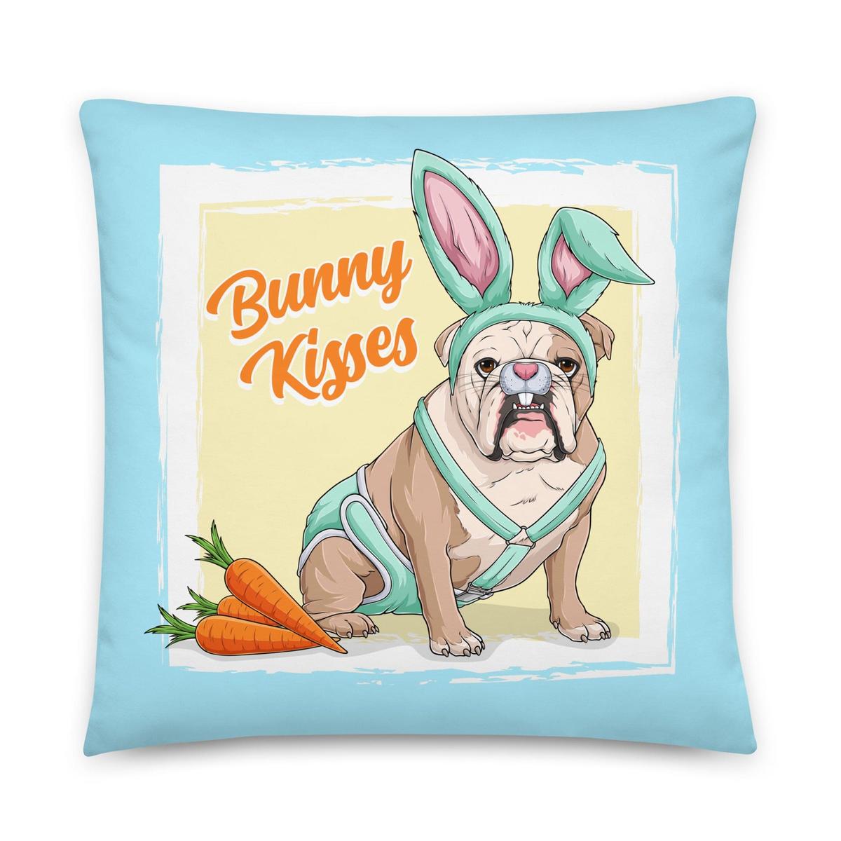 Bunny Kisses Throw Pillow