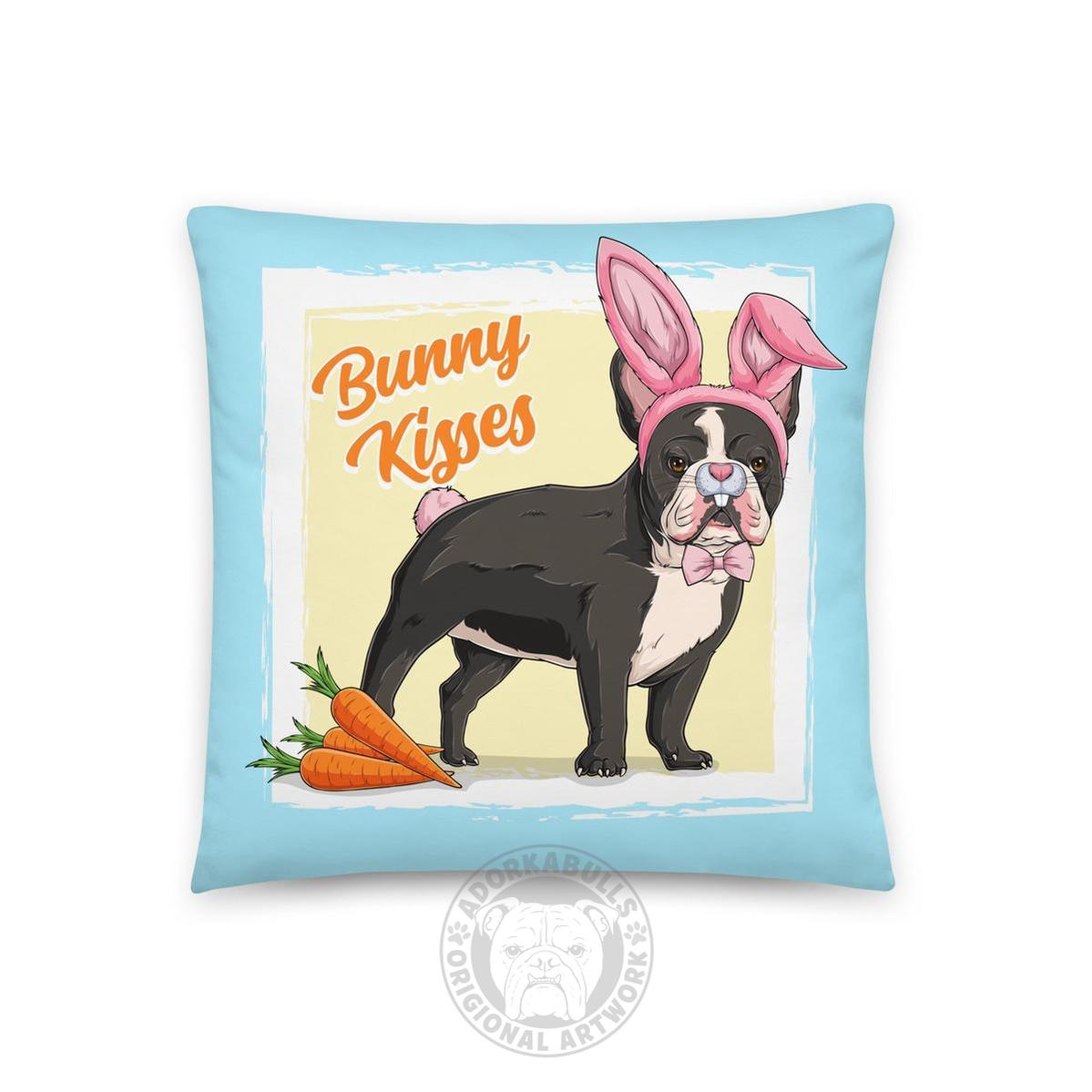 Bunny Kisses Throw Pillow