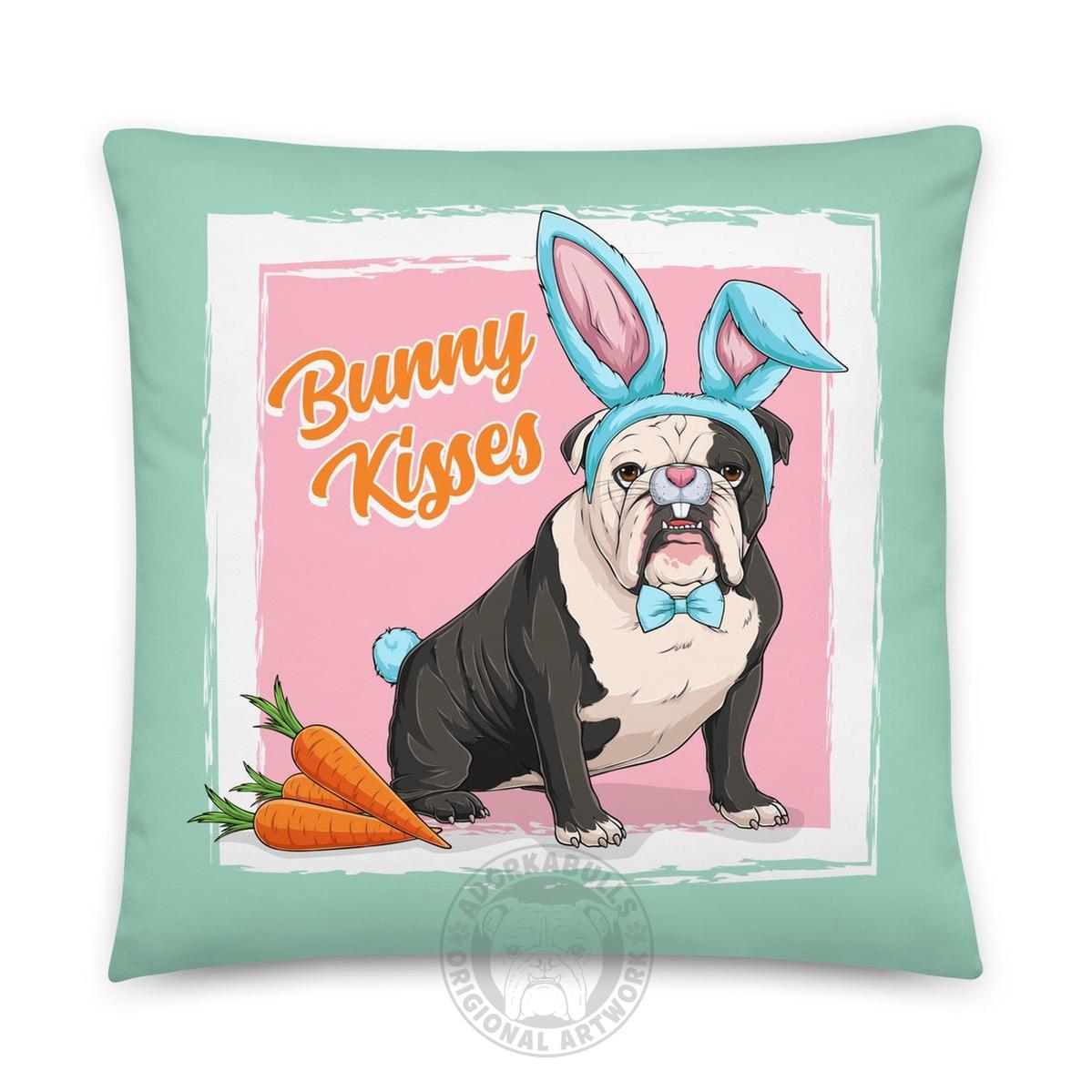 Bunny Kisses Throw Pillow