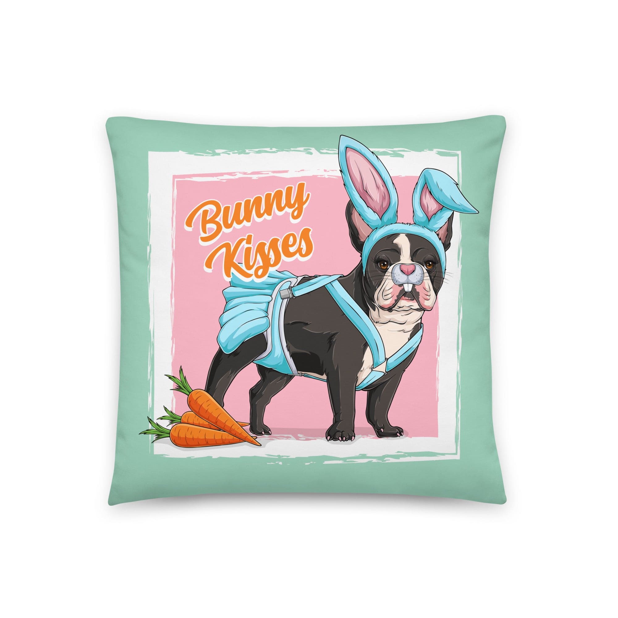 Bunny Kisses Throw Pillow