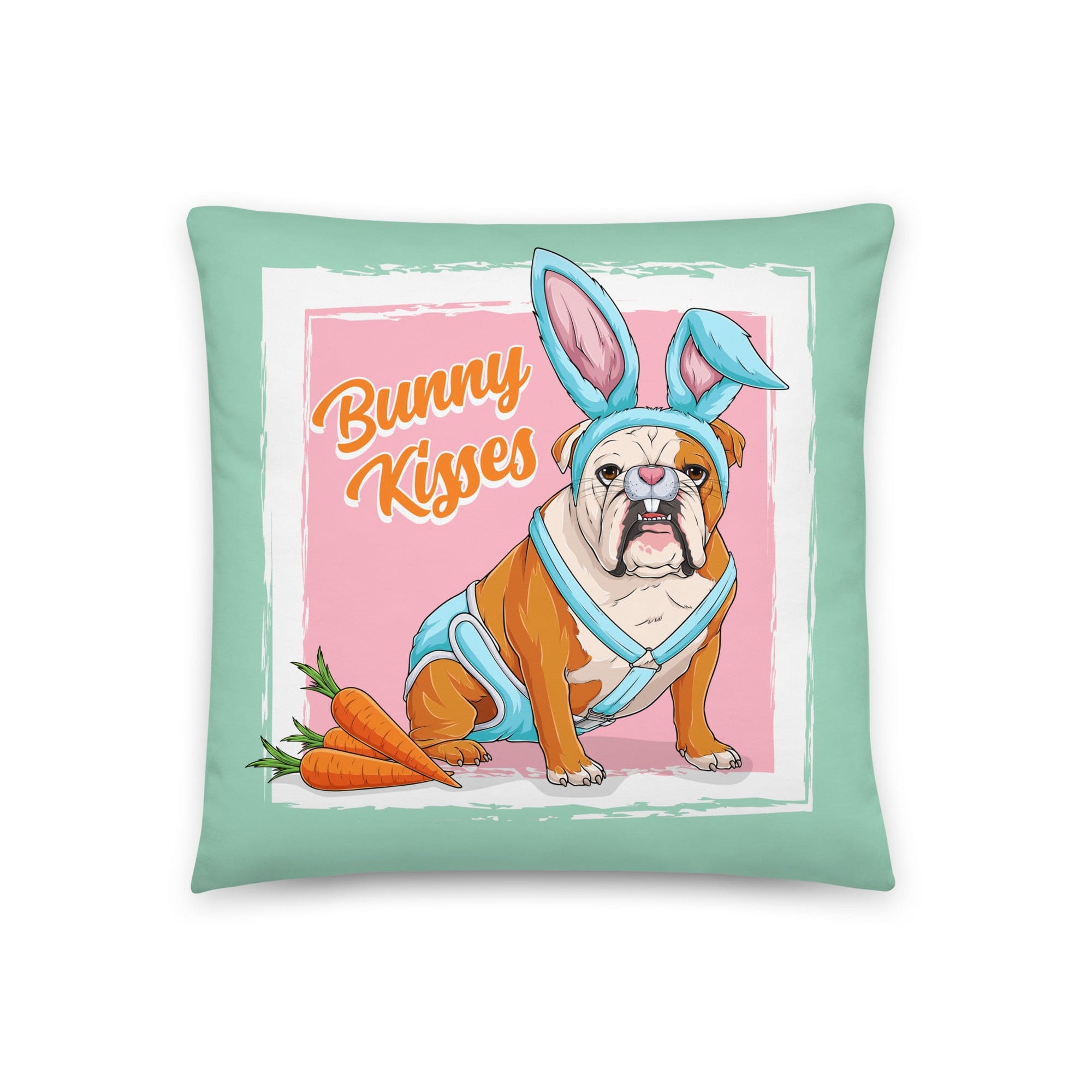 Bunny Kisses Throw Pillow