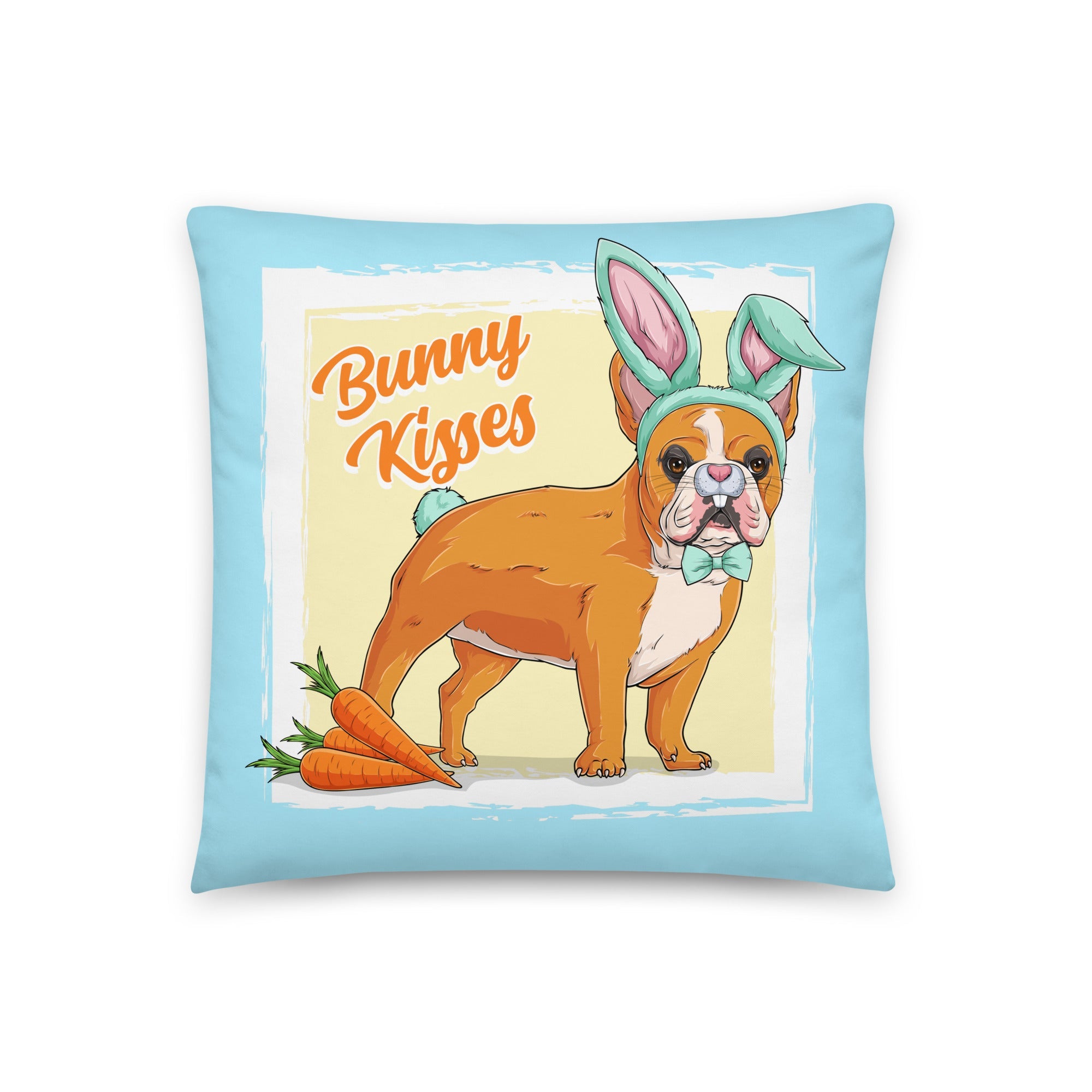 Bunny Kisses Throw Pillow