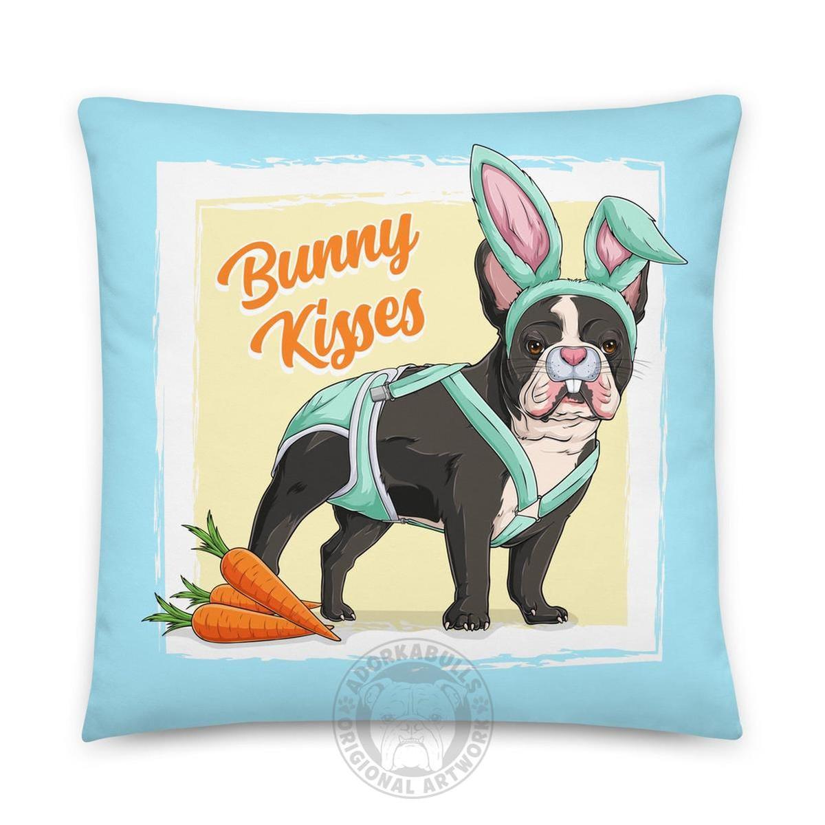 Bunny Kisses Throw Pillow