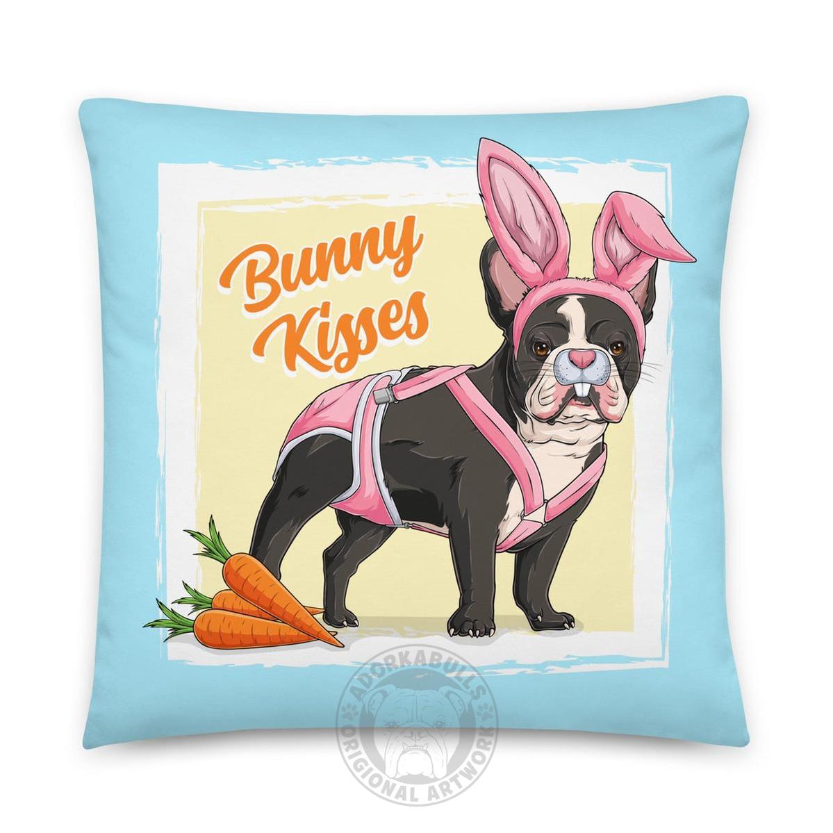 Bunny Kisses Throw Pillow