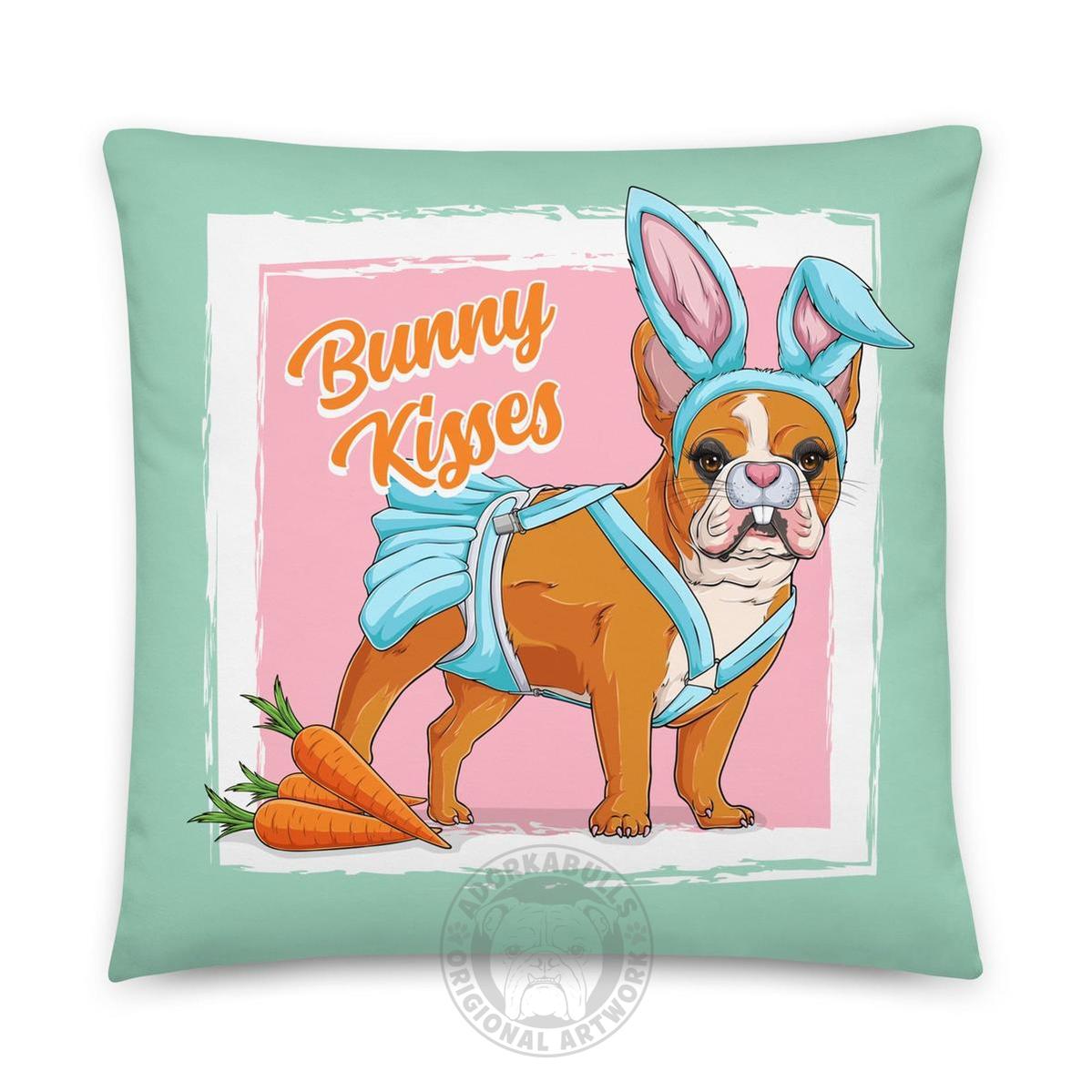Bunny Kisses Throw Pillow