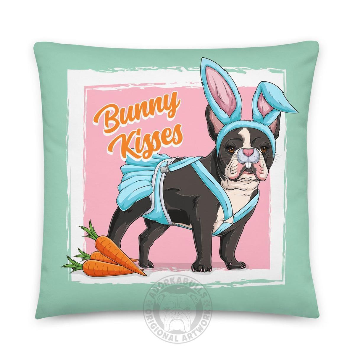 Bunny Kisses Throw Pillow