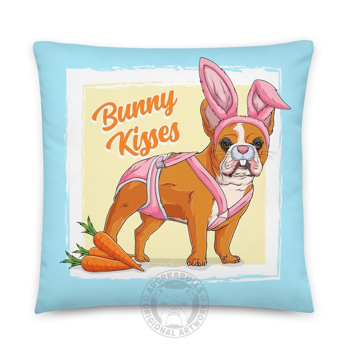 Bunny Kisses Throw Pillow