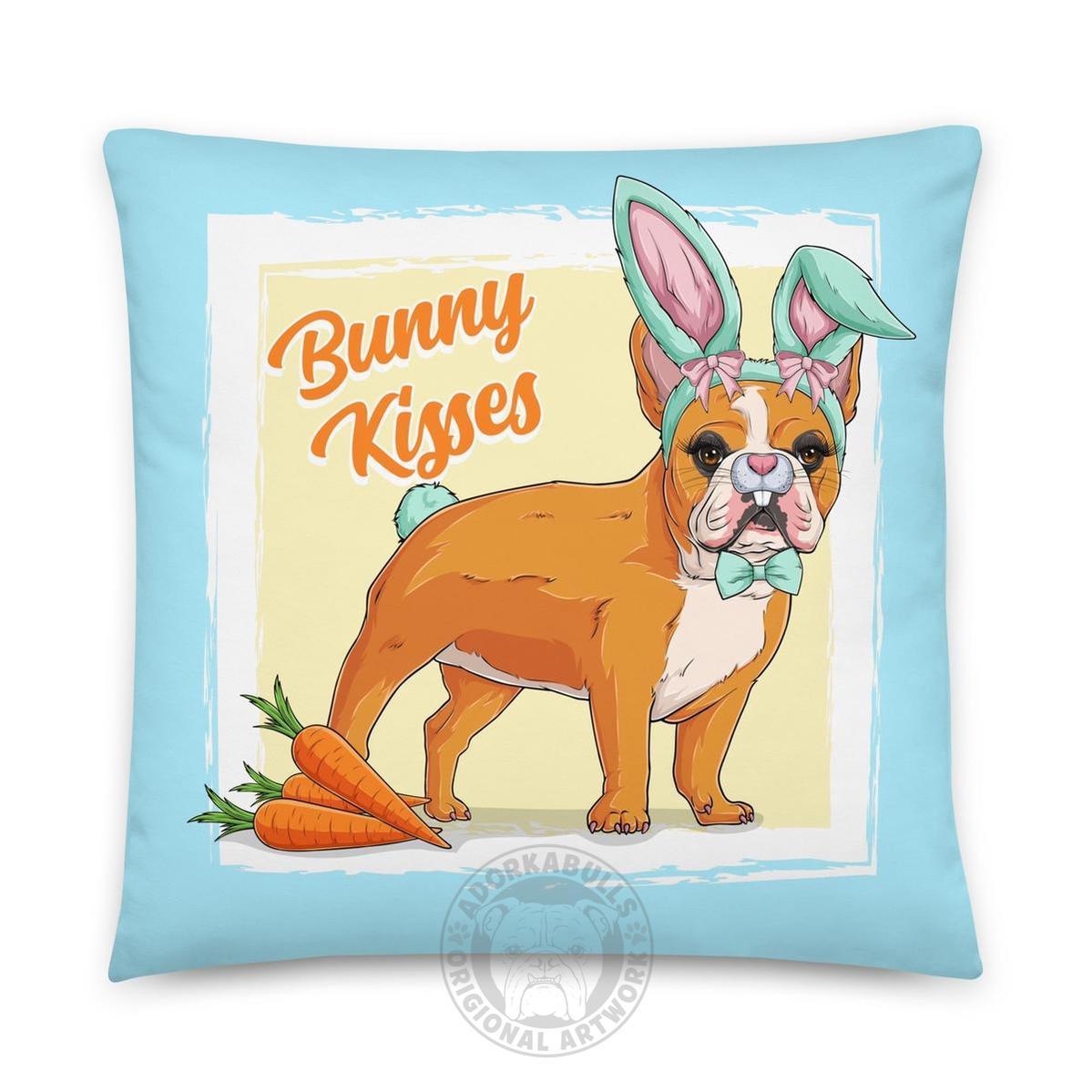 Bunny Kisses Throw Pillow