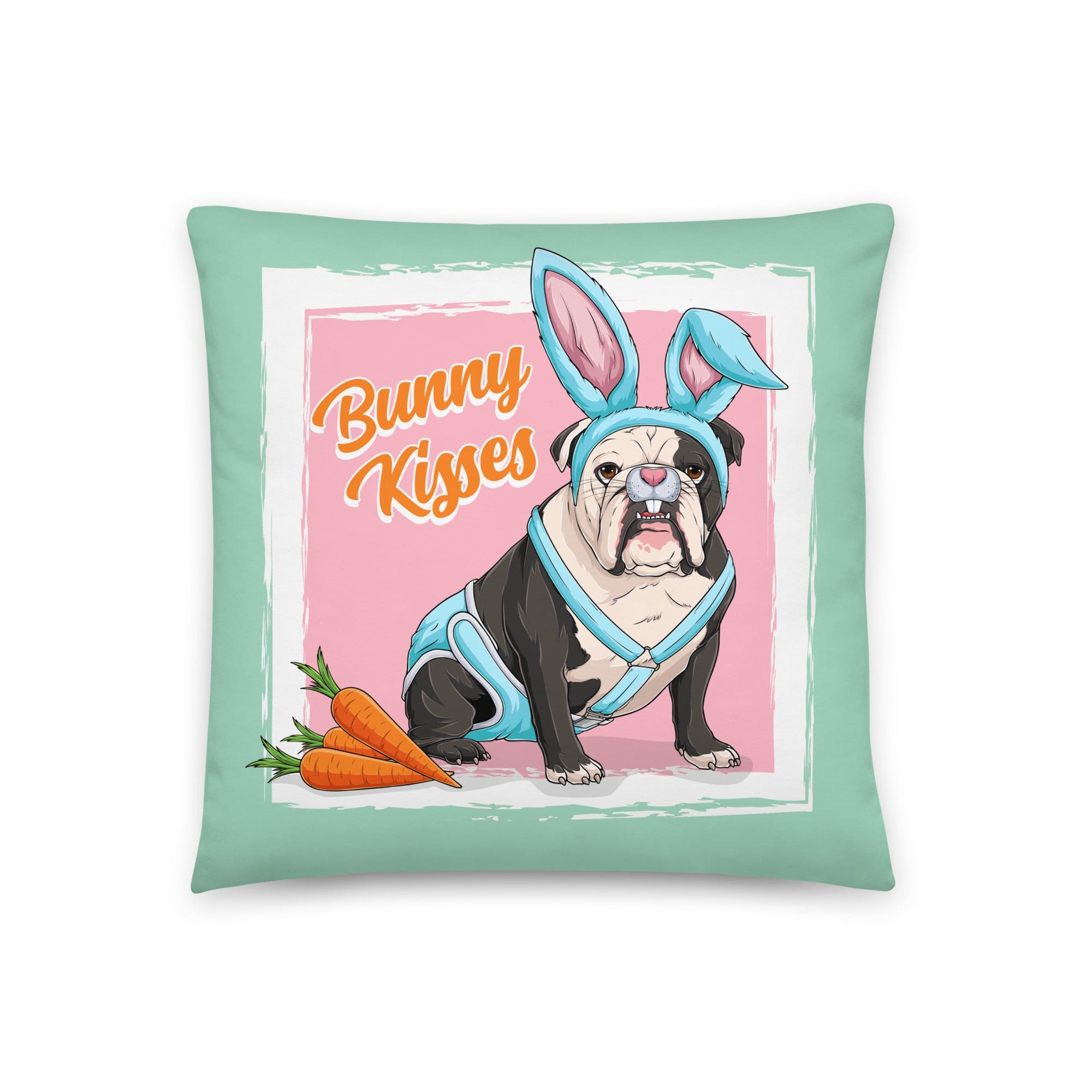 Bunny Kisses Throw Pillow
