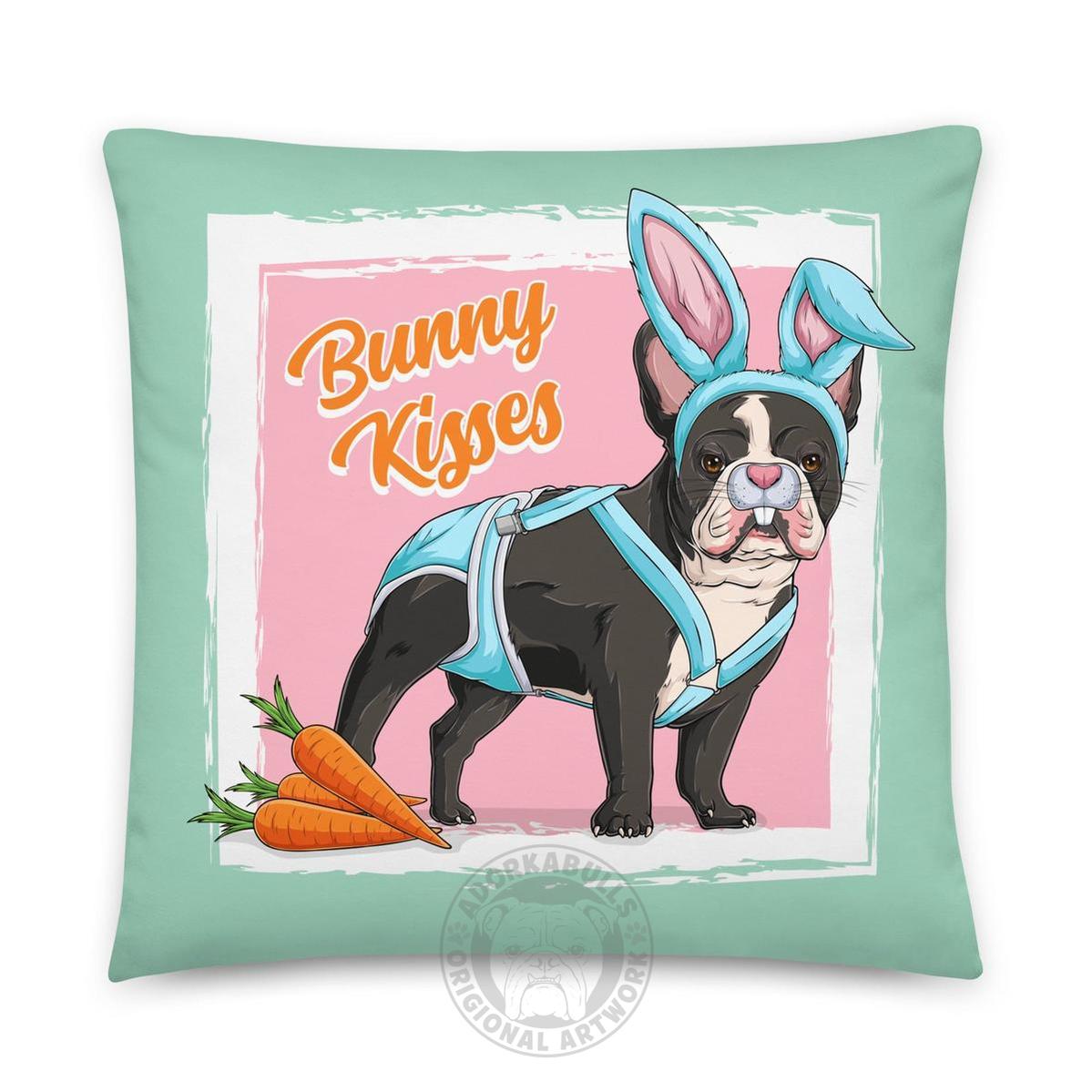 Bunny Kisses Throw Pillow