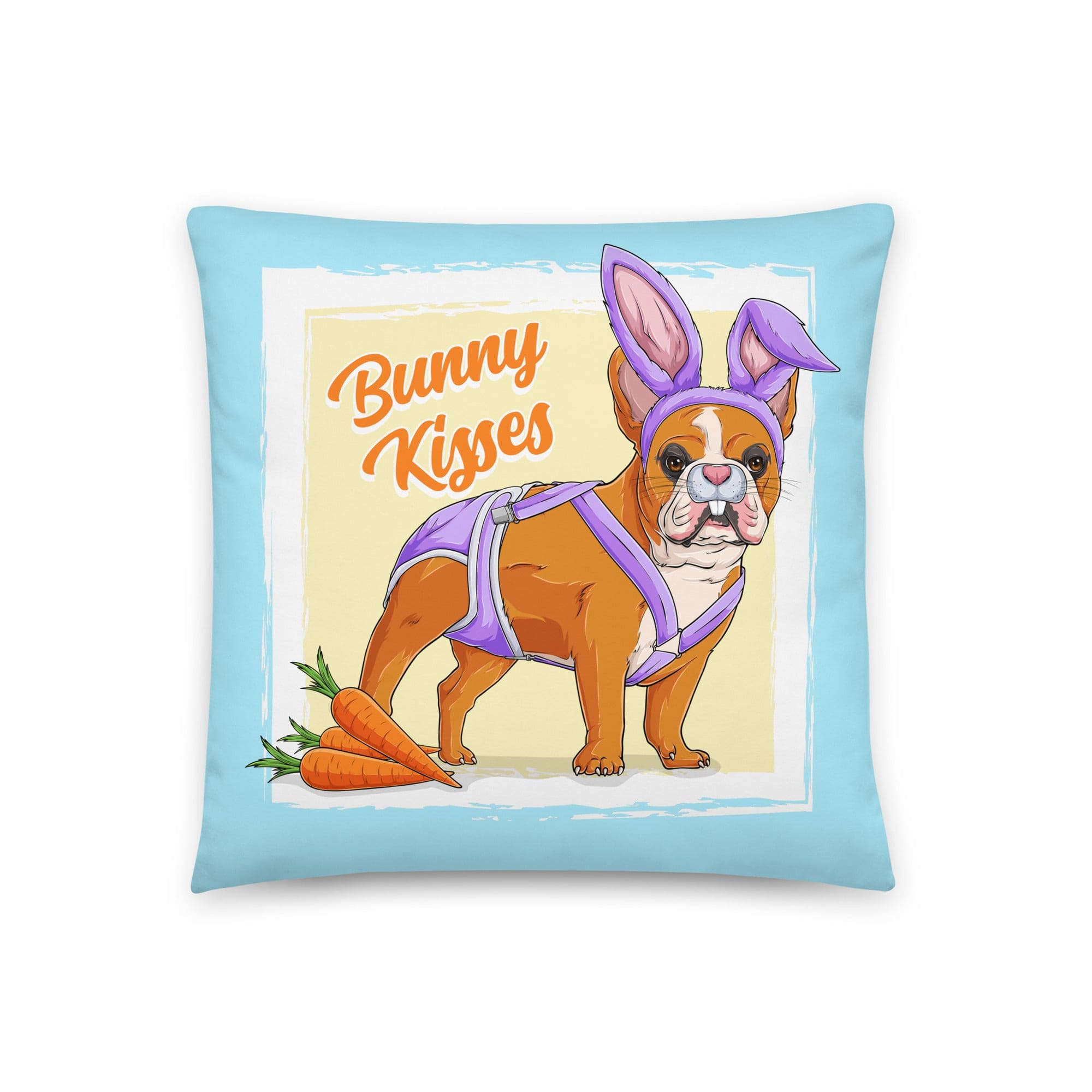 Bunny Kisses Throw Pillow