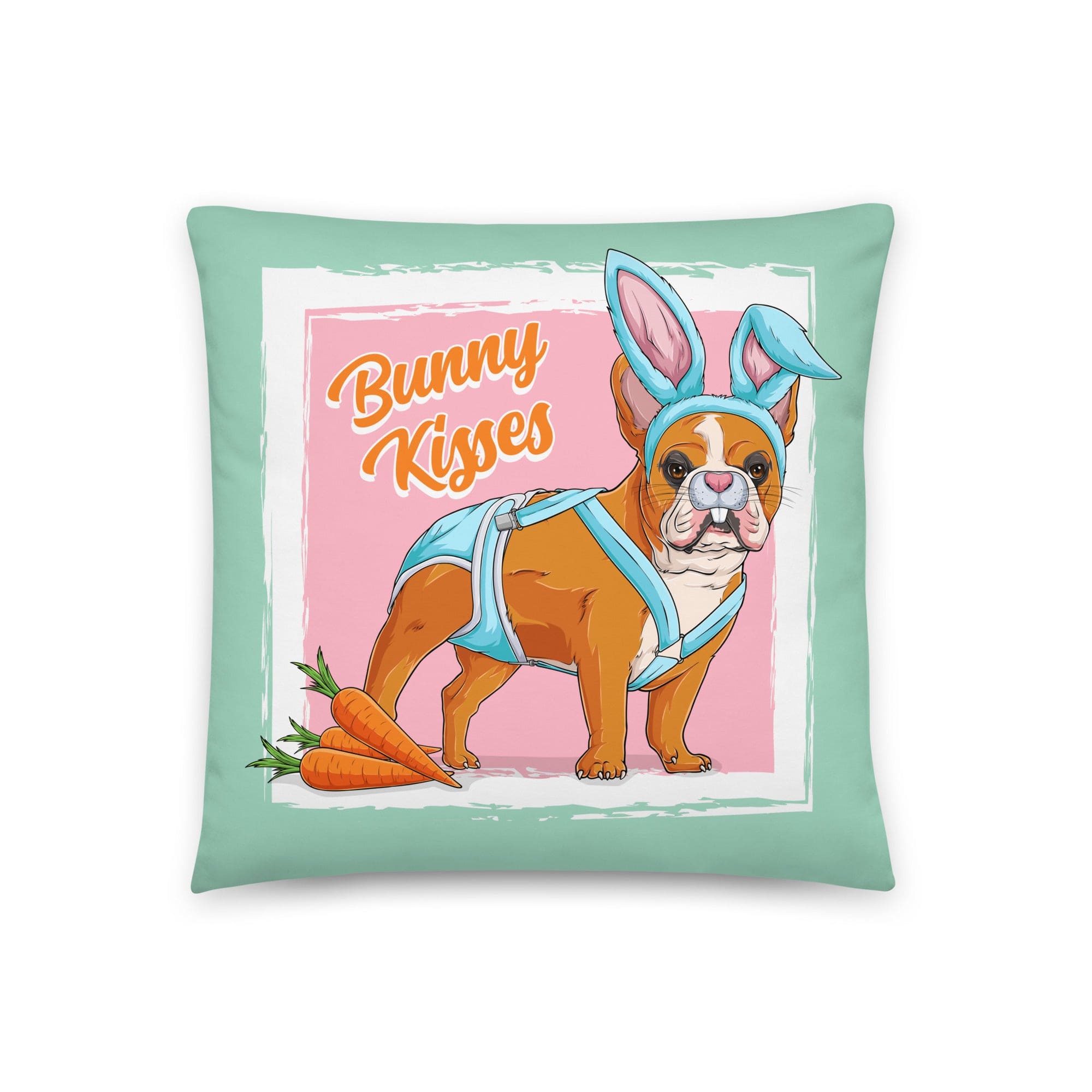Bunny Kisses Throw Pillow