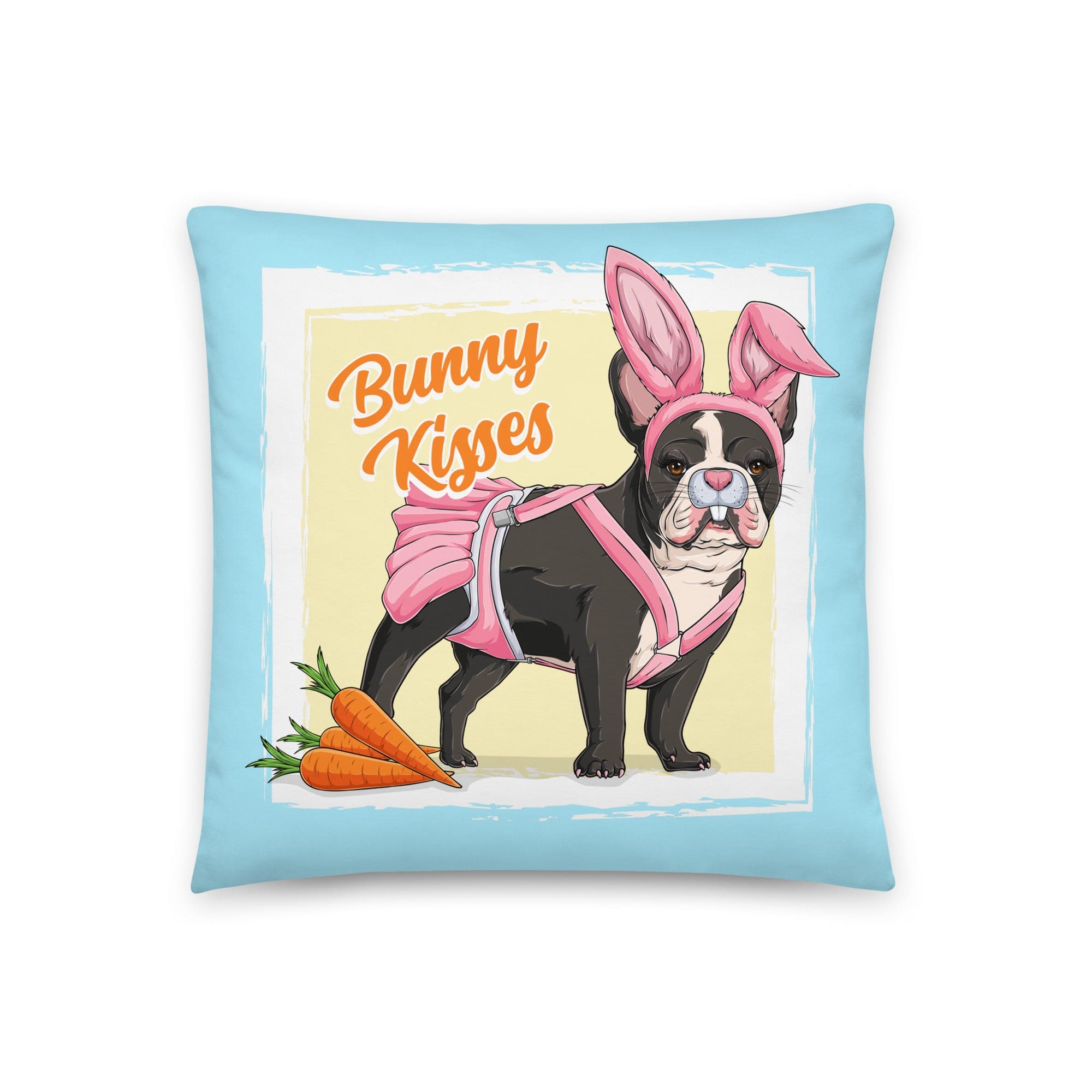 Bunny Kisses Throw Pillow