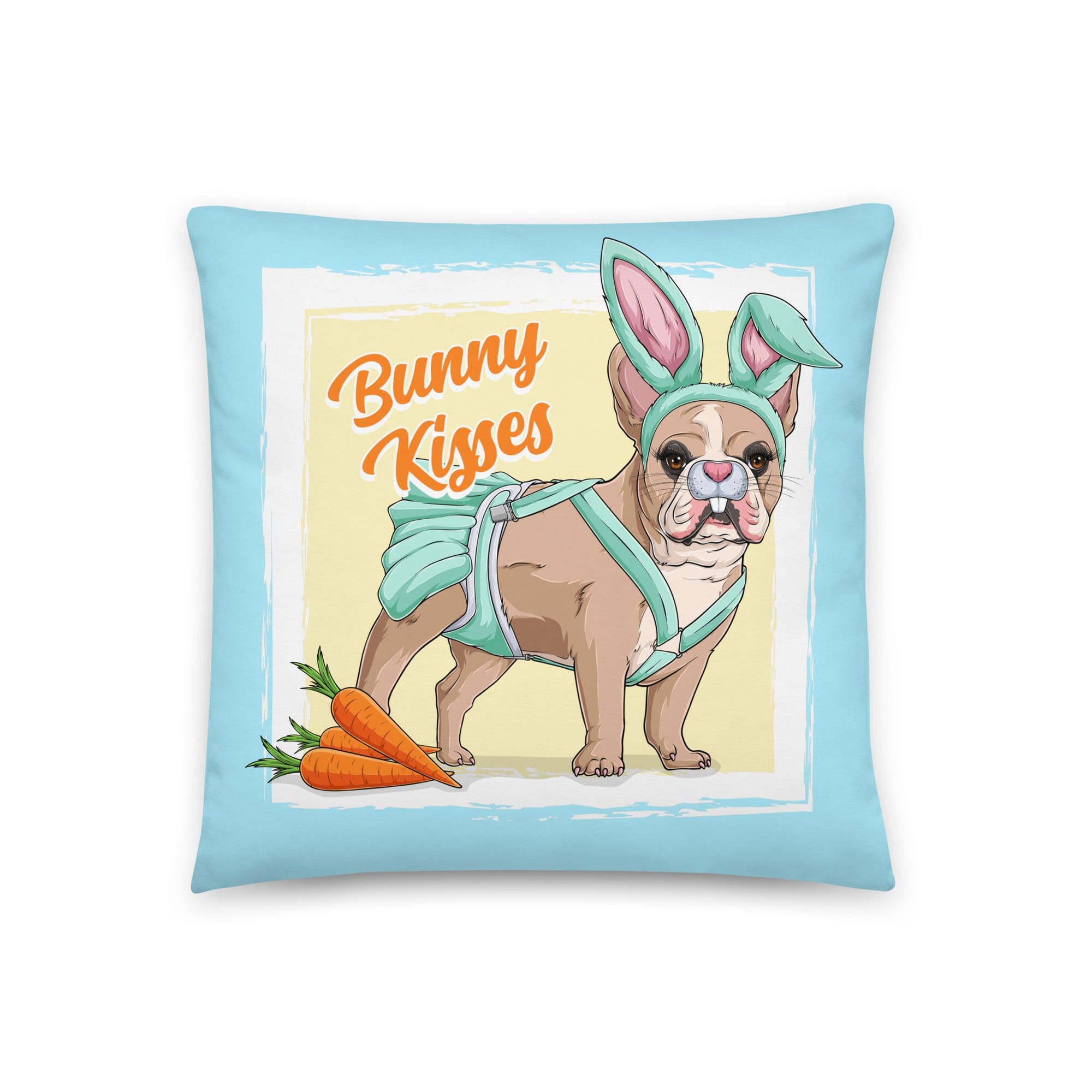 Bunny Kisses Throw Pillow