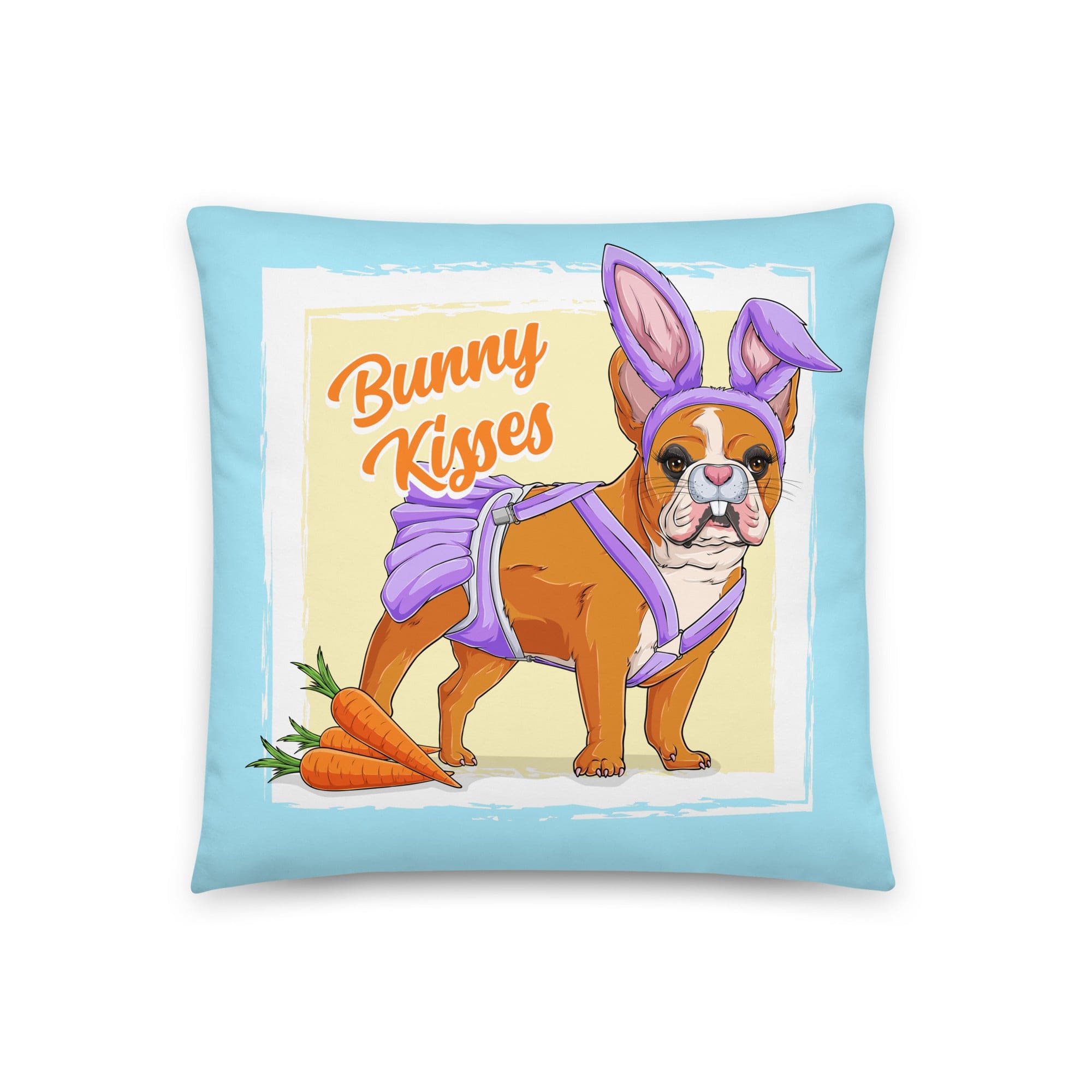 Bunny Kisses Throw Pillow