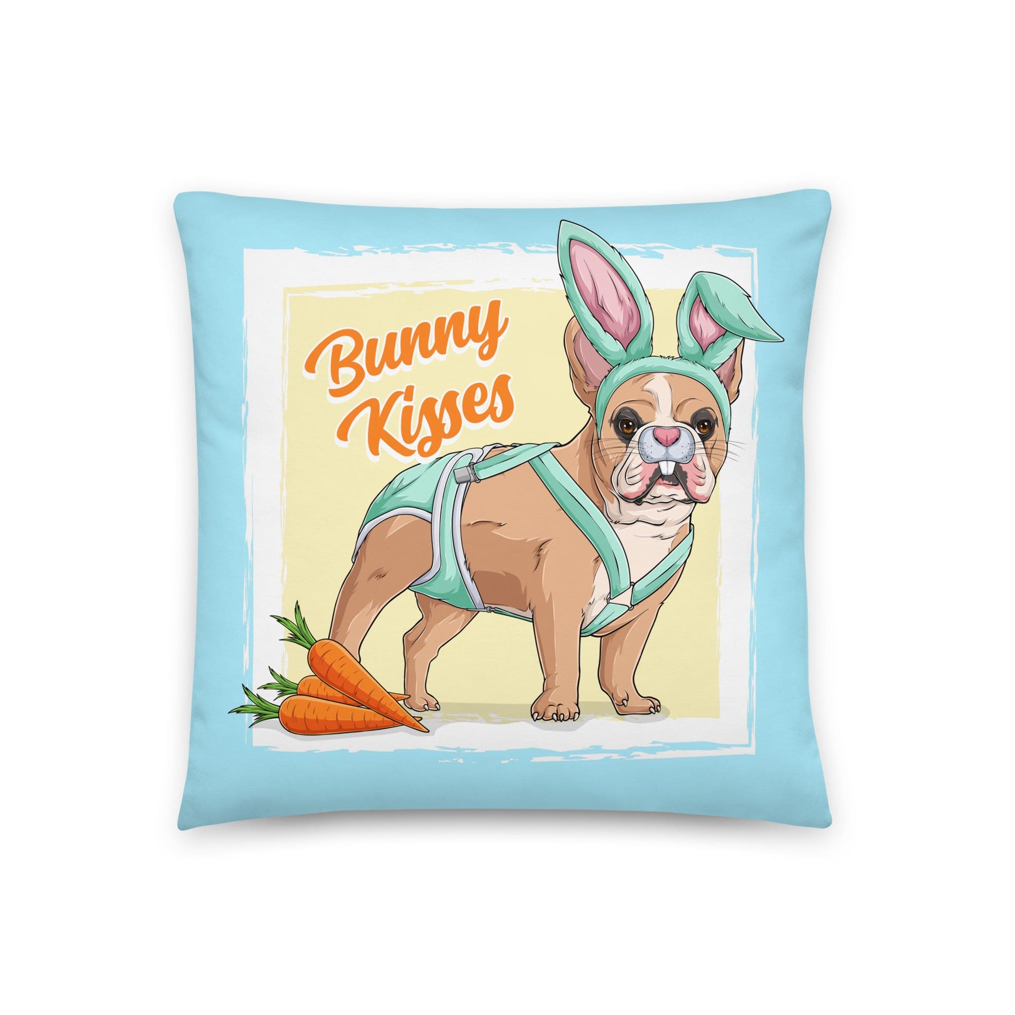Bunny Kisses Throw Pillow