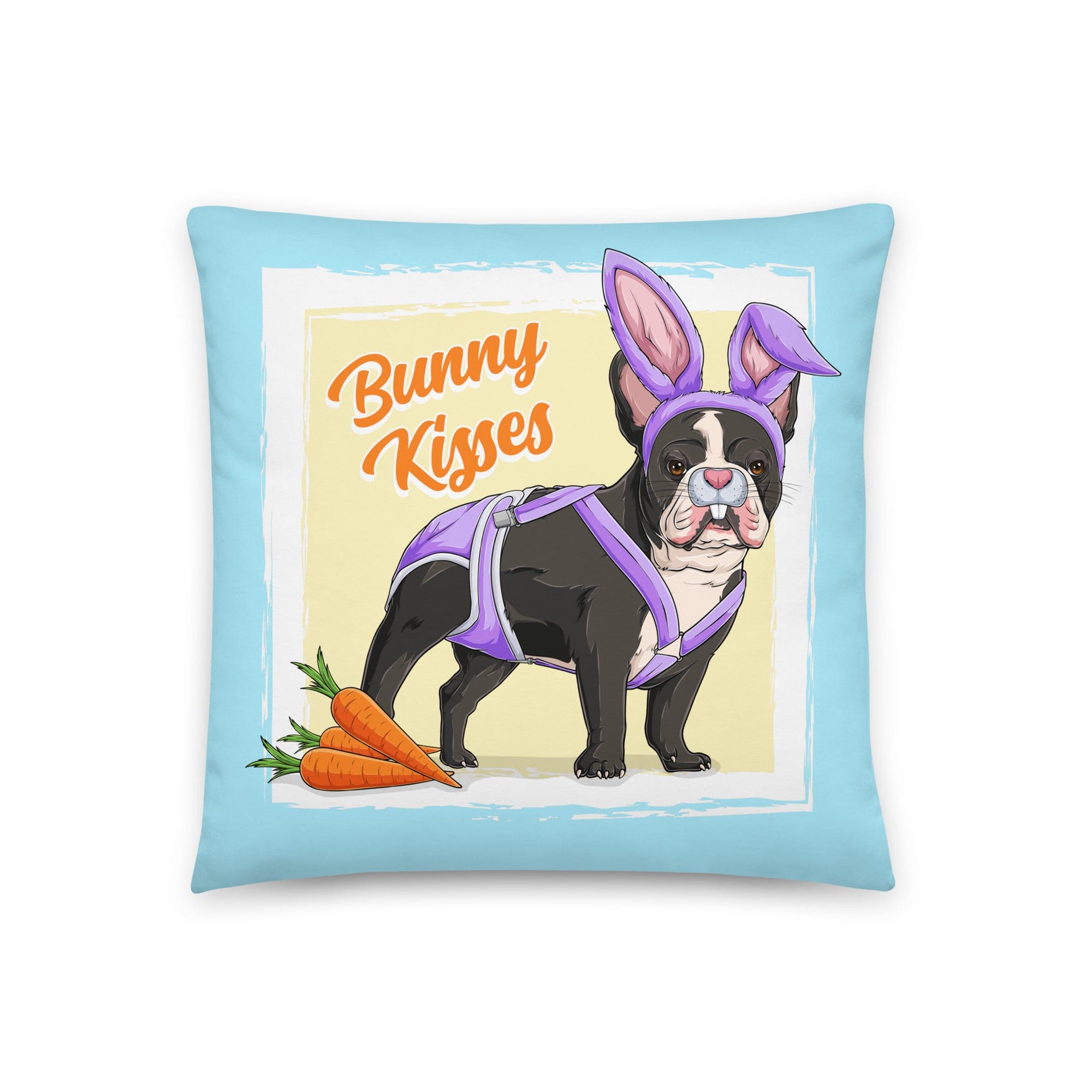 Bunny Kisses Throw Pillow