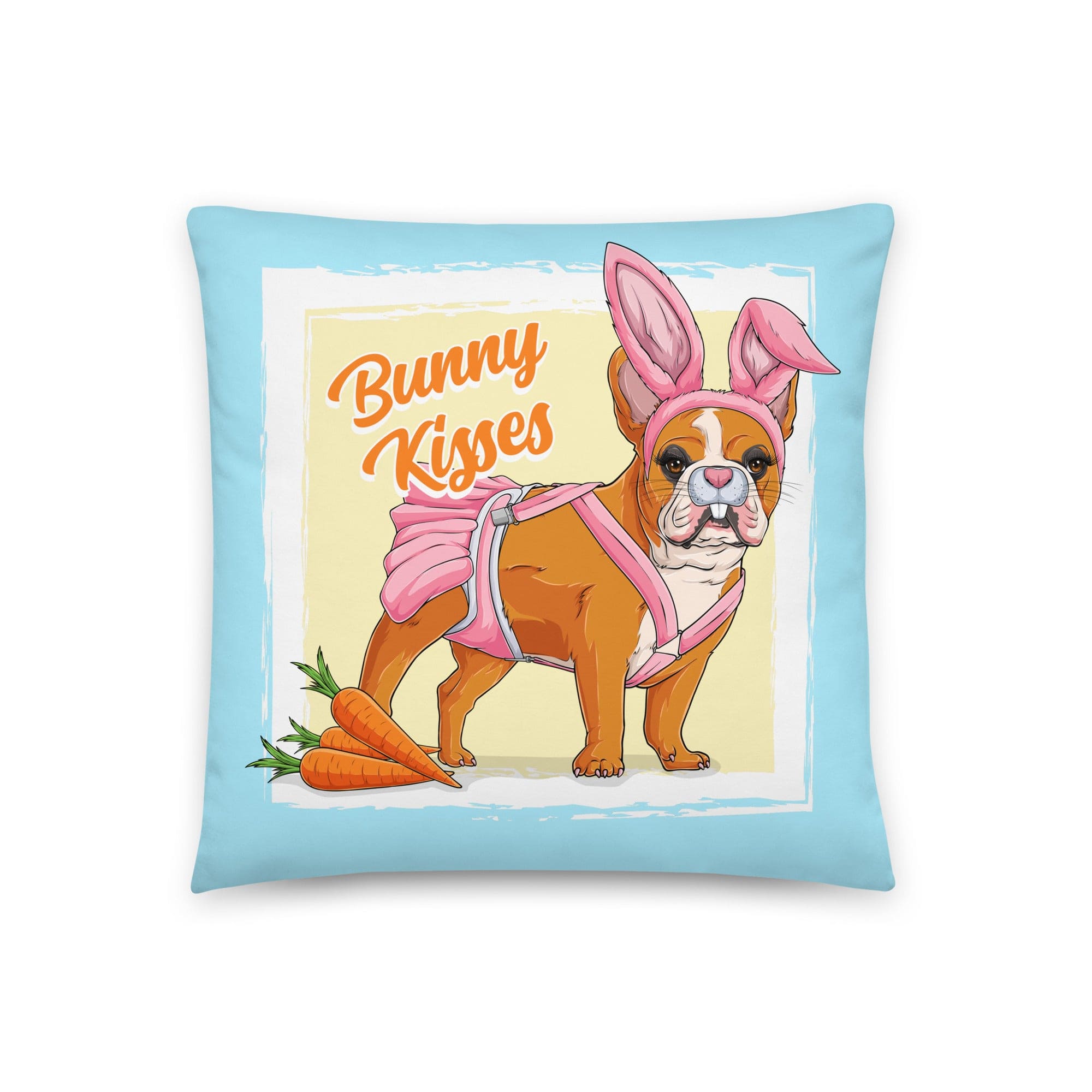 Bunny Kisses Throw Pillow