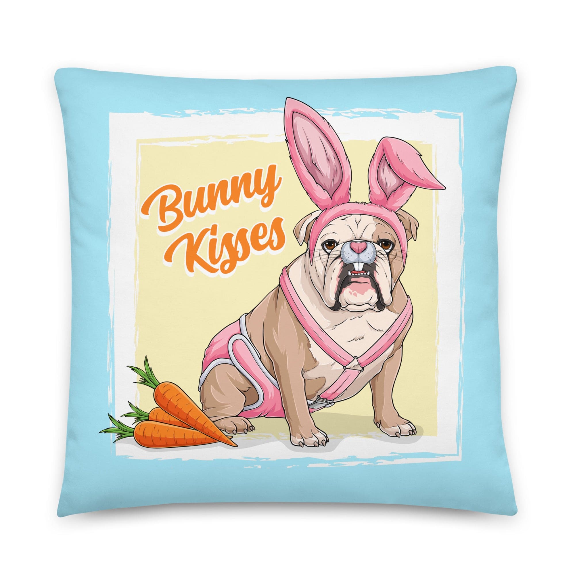Bunny Kisses Throw Pillow