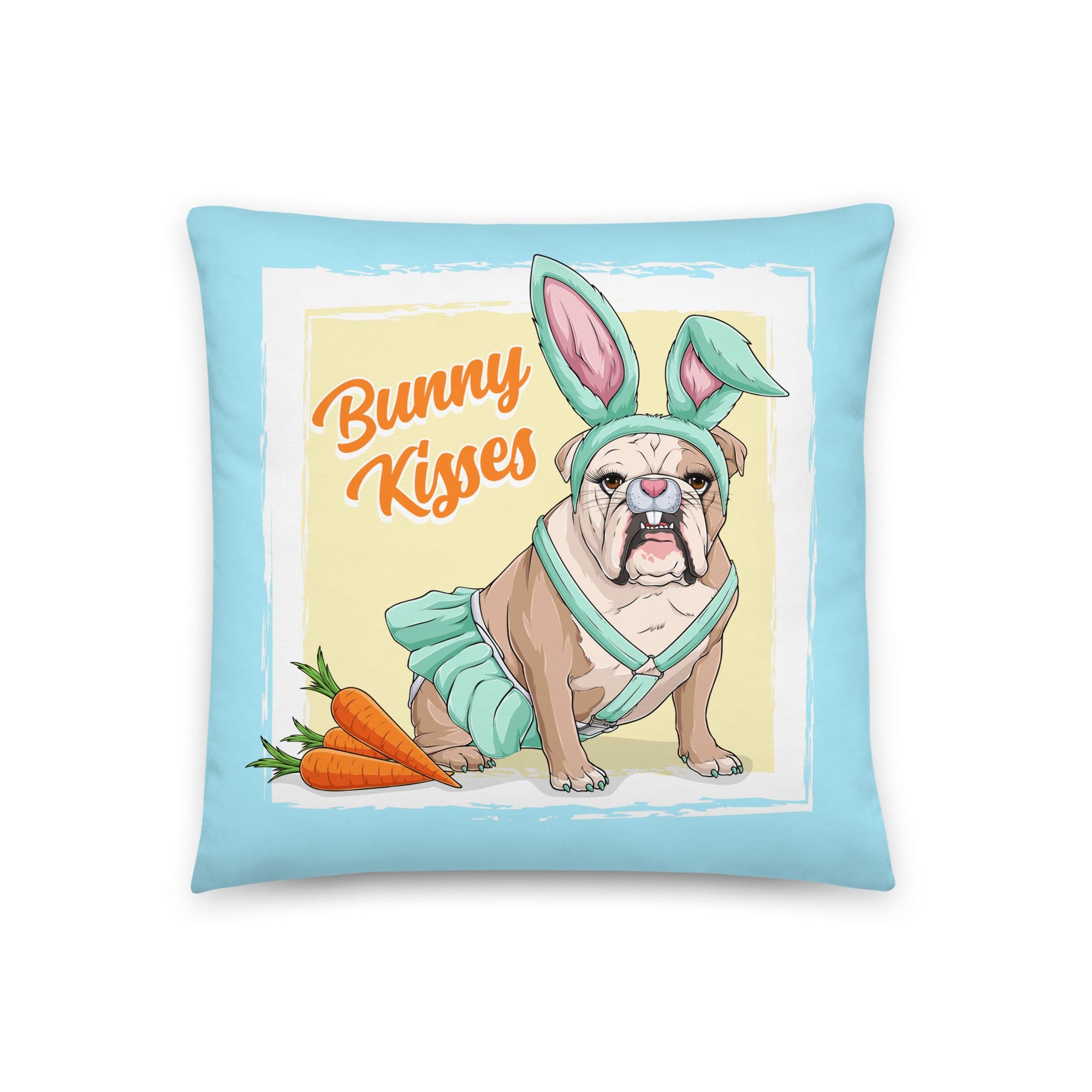 Bunny Kisses Throw Pillow