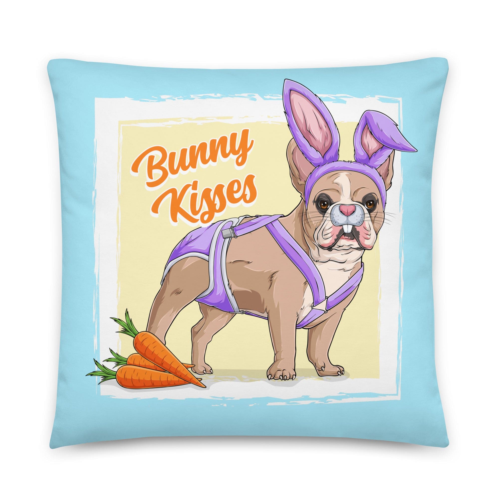 Bunny Kisses Throw Pillow