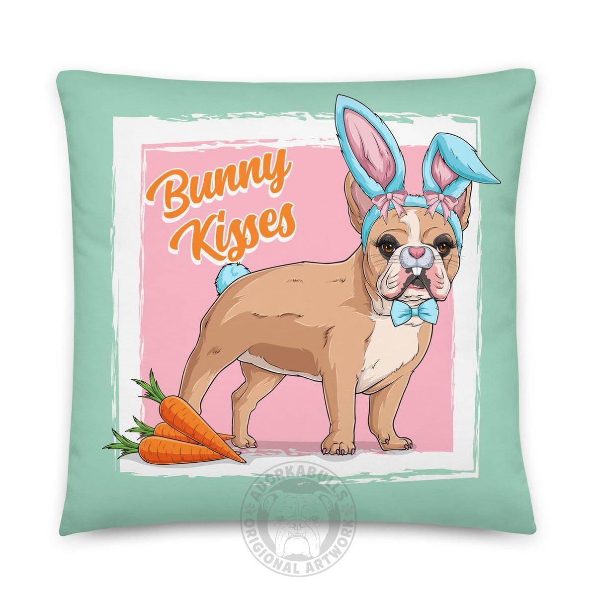 Bunny Kisses Throw Pillow