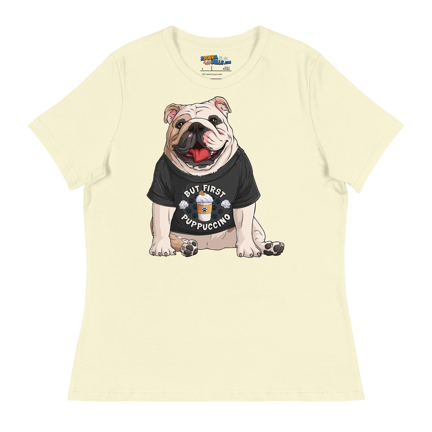 "But First Puppucinno" English Bulldog Women&