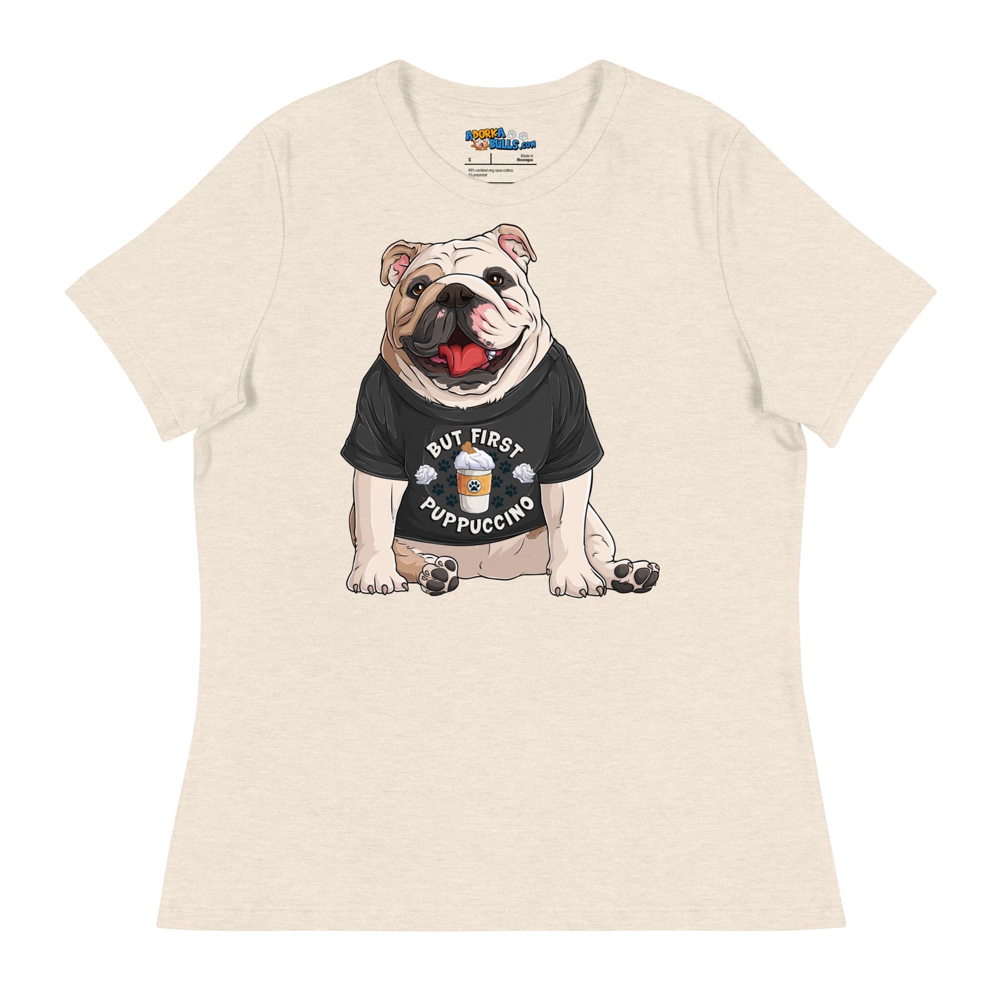 "But First Puppucinno" English Bulldog Women&